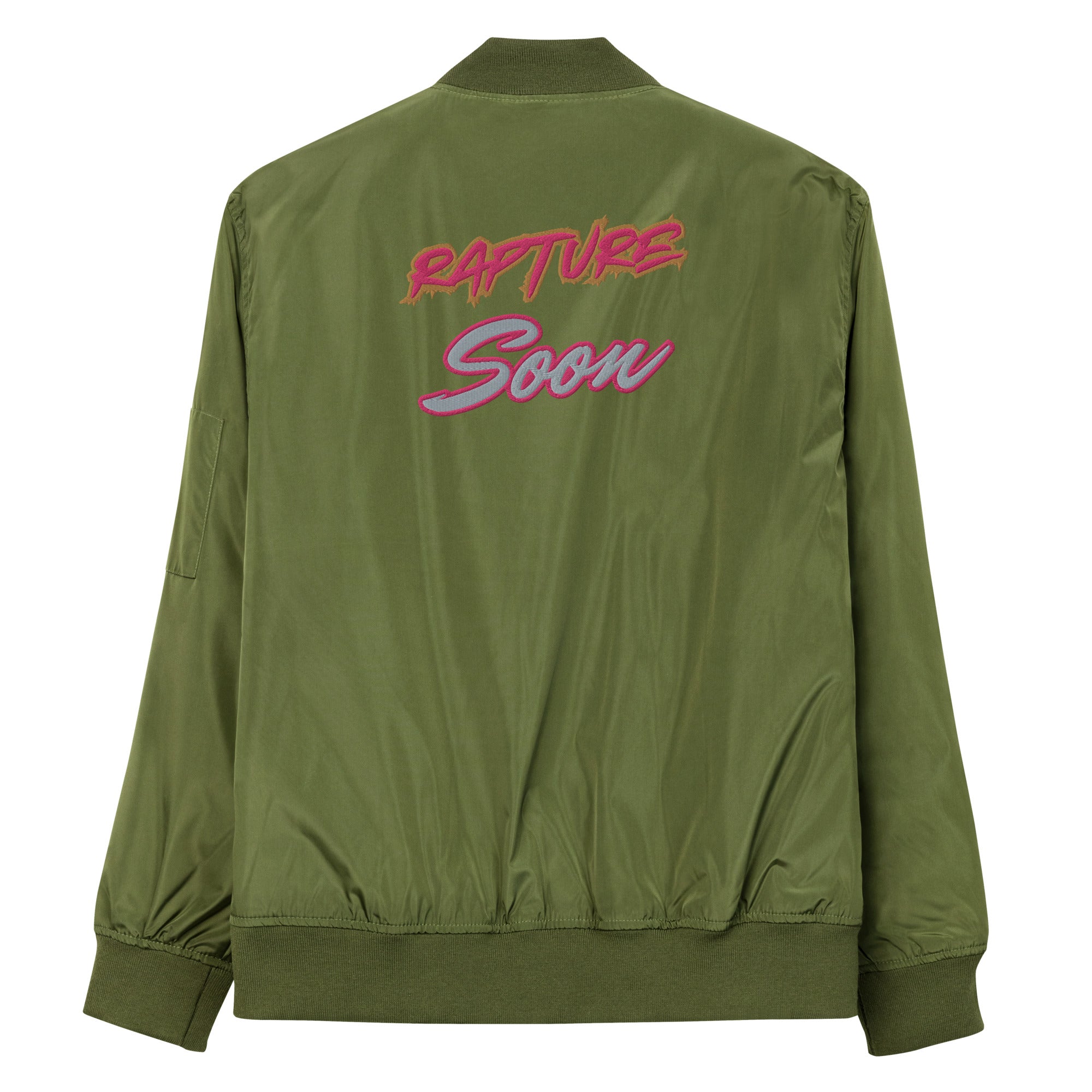 Jesus Saves Premium recycled bomber jacket