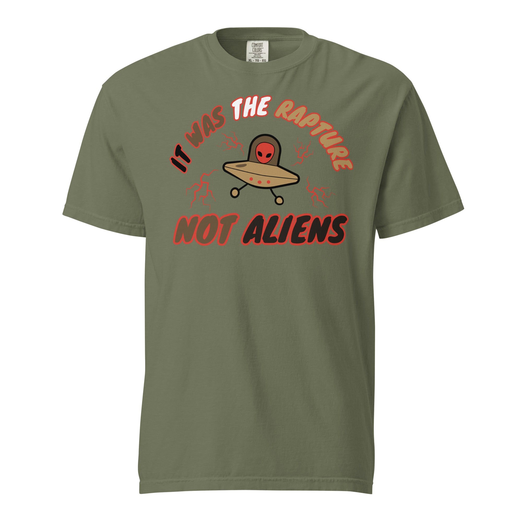It was the Rapture Unisex garment-dyed heavyweight t-shirt