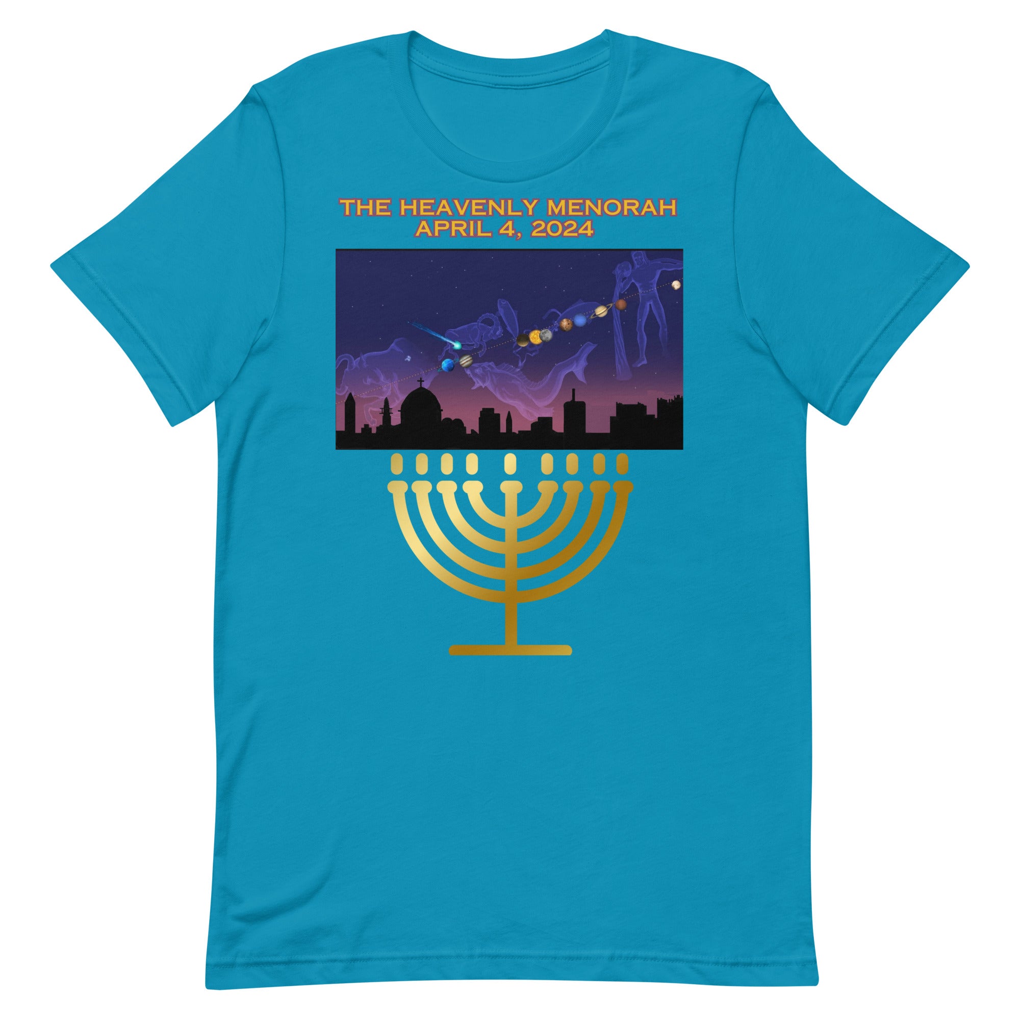 Heavenly Menorah Unisex t-shirt