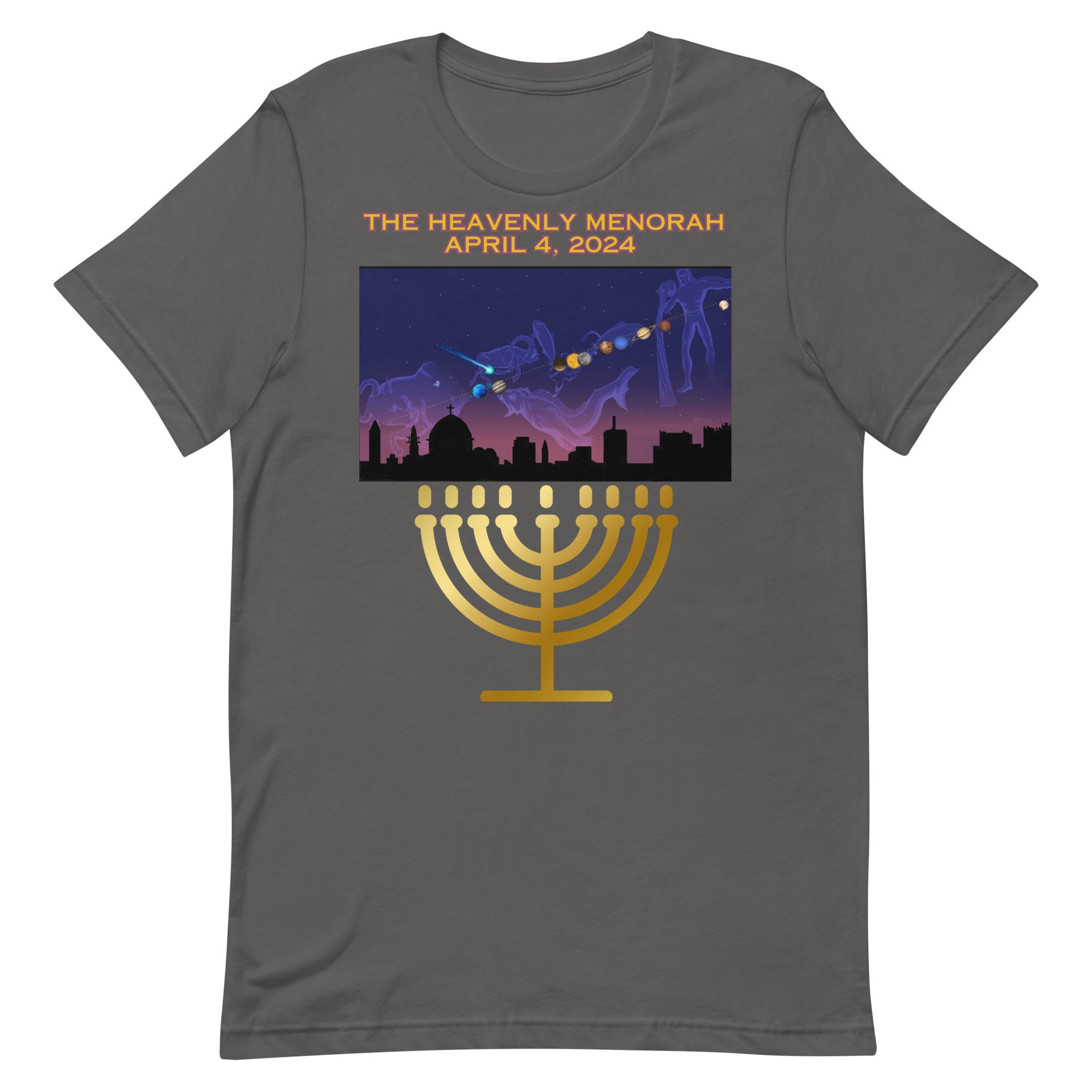 Heavenly Menorah Unisex t-shirt