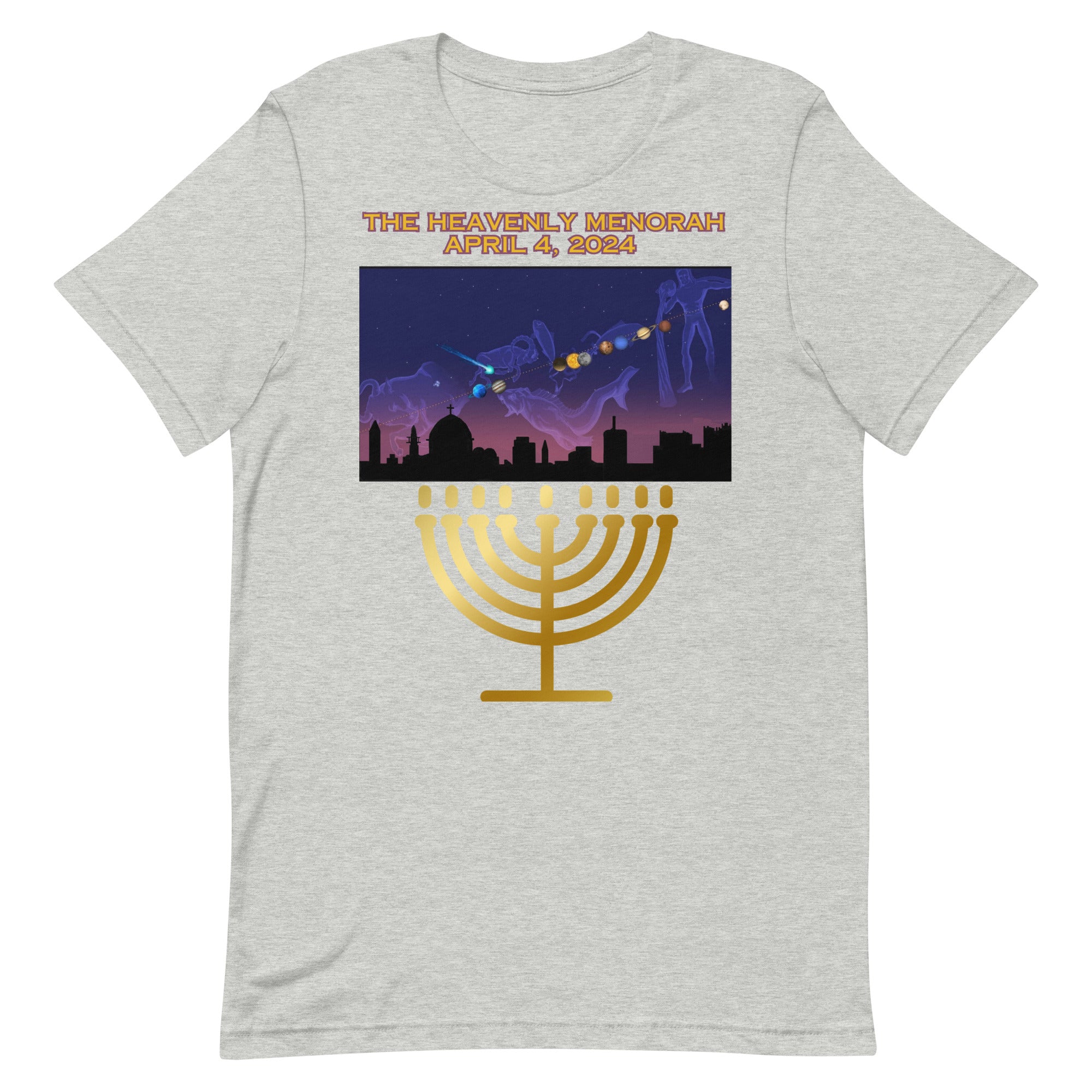Heavenly Menorah Unisex t-shirt
