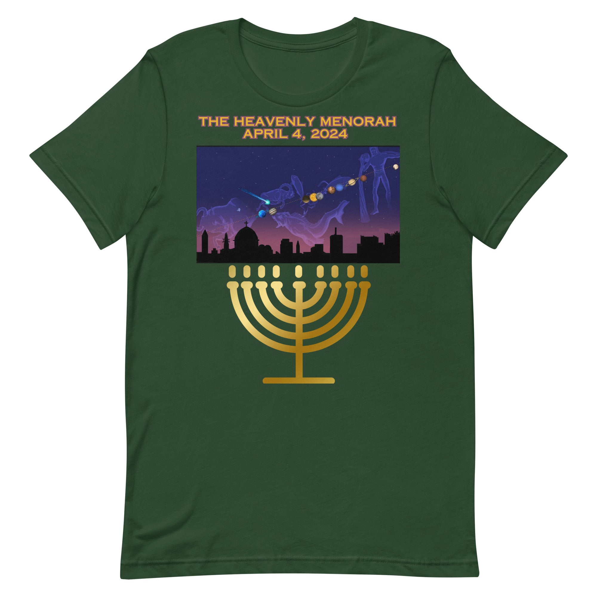 Heavenly Menorah Unisex t-shirt