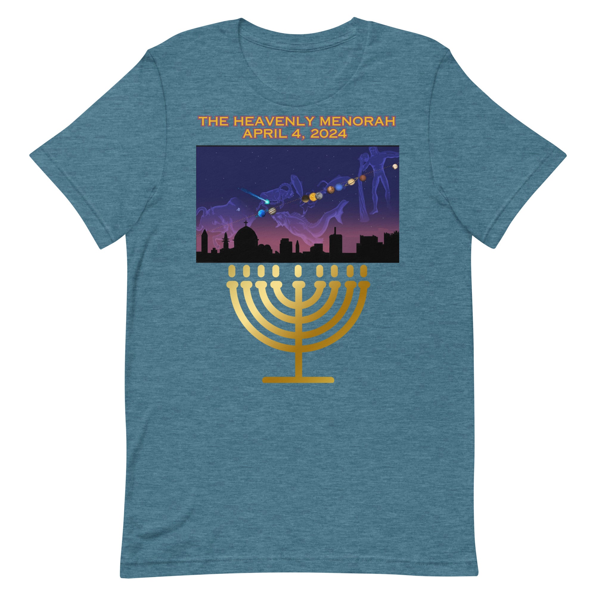 Heavenly Menorah Unisex t-shirt
