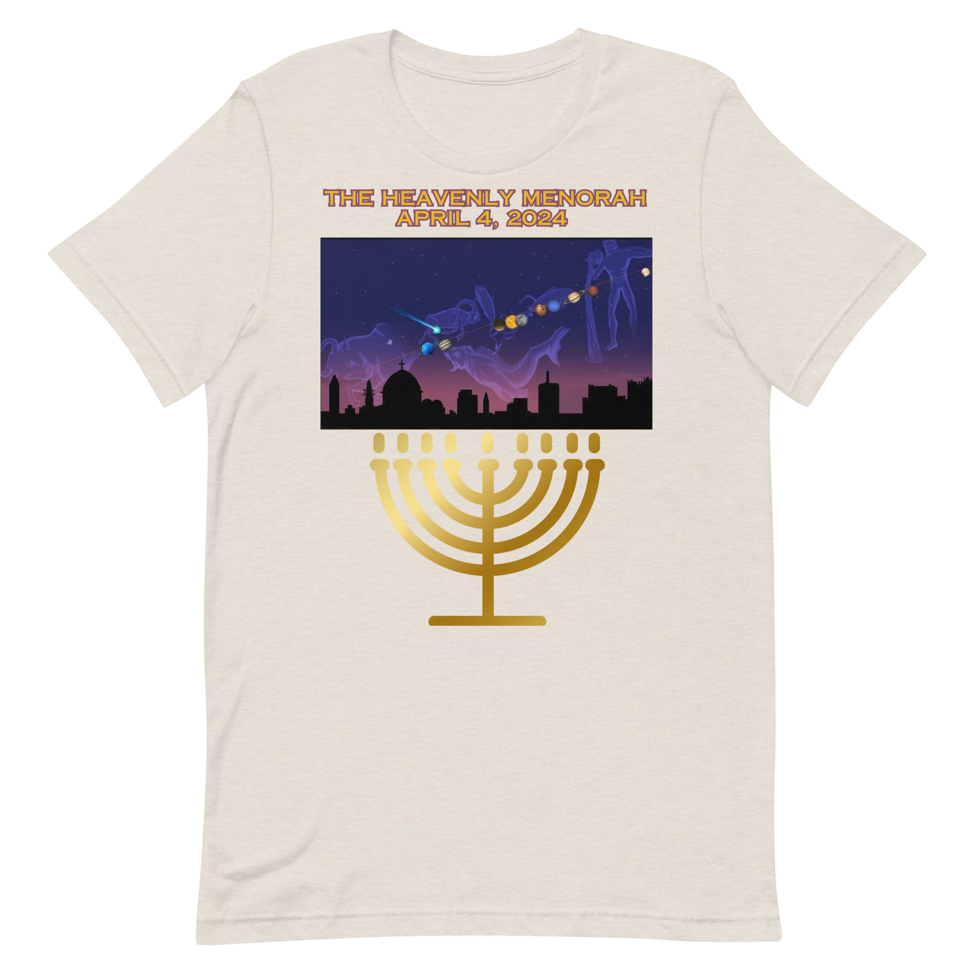 Heavenly Menorah Unisex t-shirt