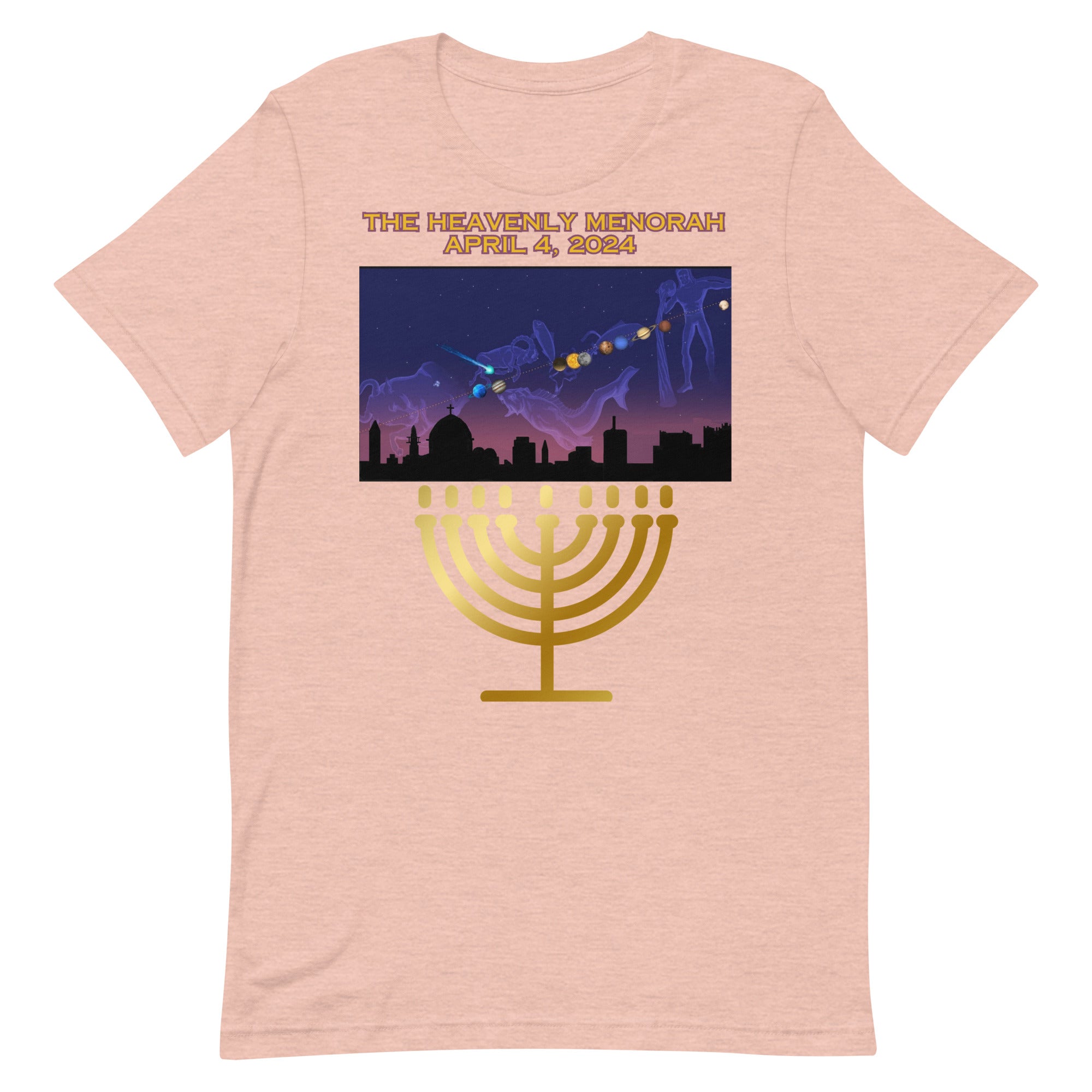 Heavenly Menorah Unisex t-shirt