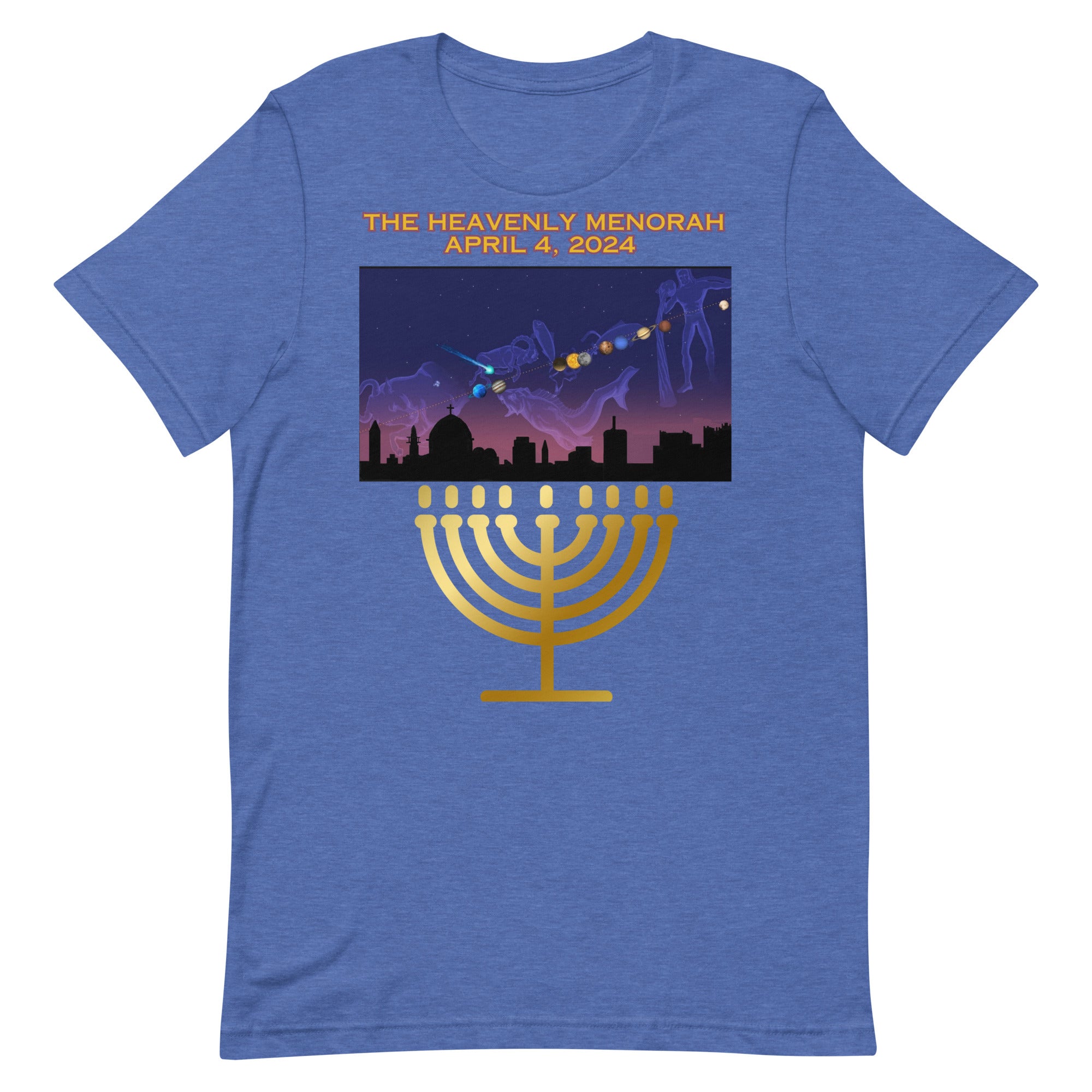 Heavenly Menorah Unisex t-shirt