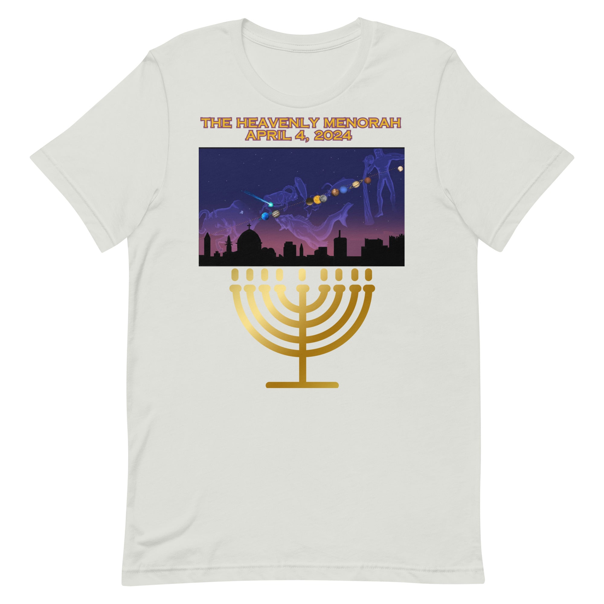 Heavenly Menorah Unisex t-shirt