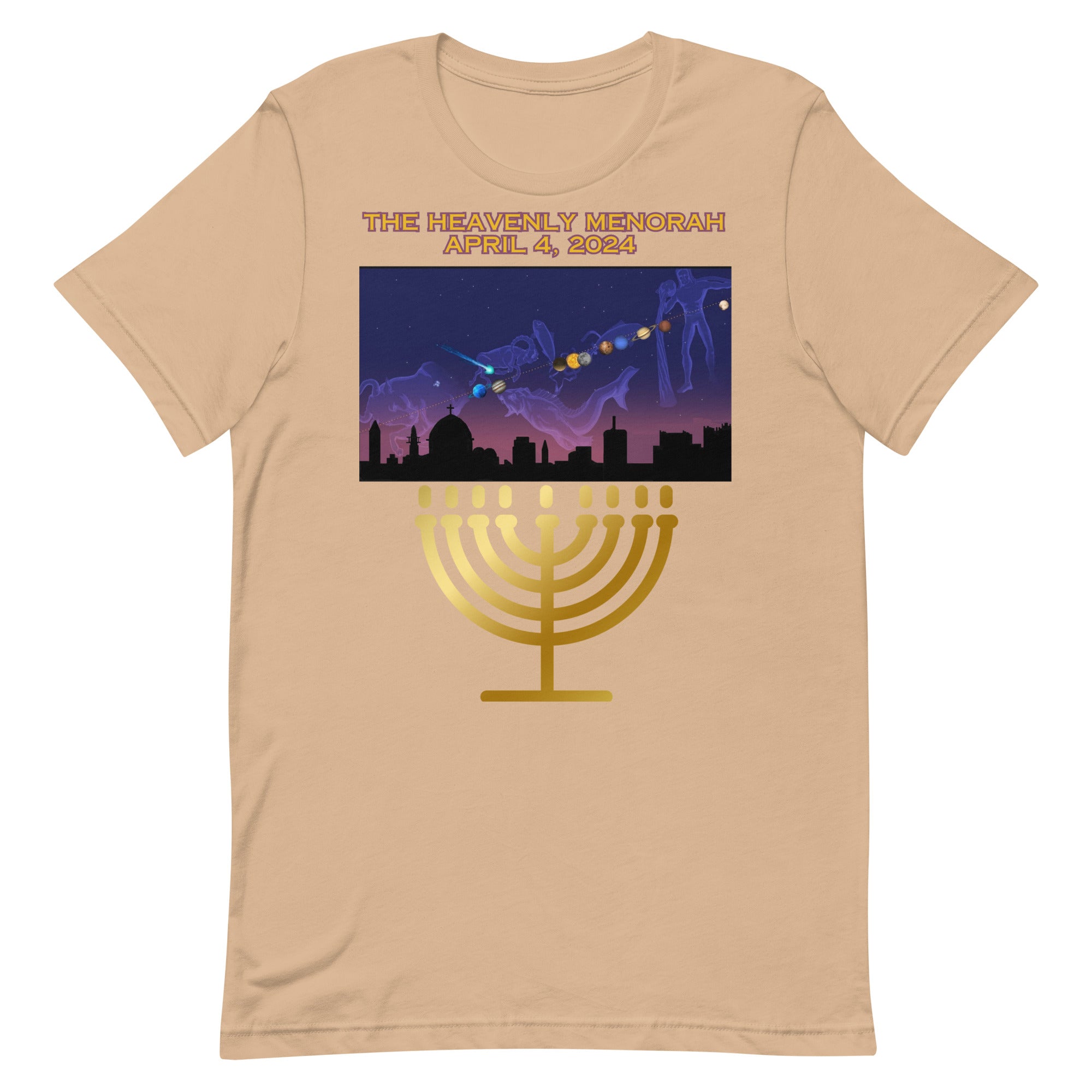 Heavenly Menorah Unisex t-shirt