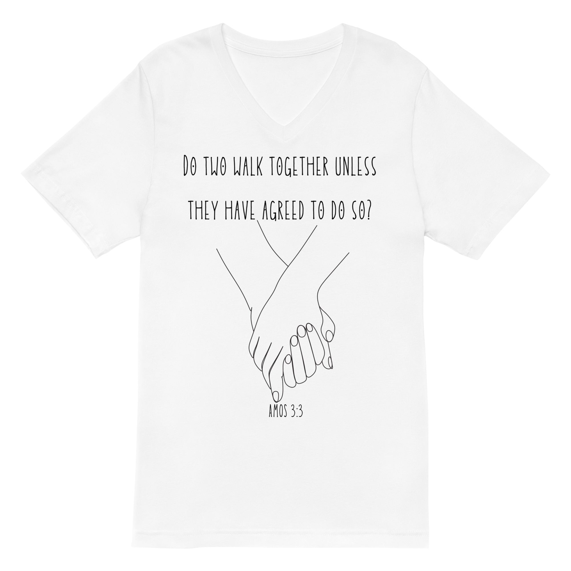 Amos 3:3 Unisex Short Sleeve V-Neck T-Shirt