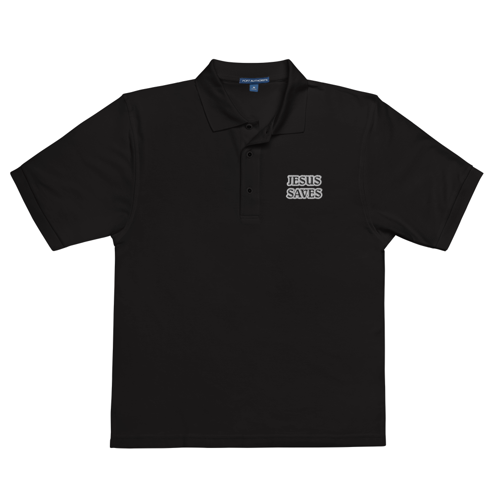Jesus Saves Men's Premium Polo