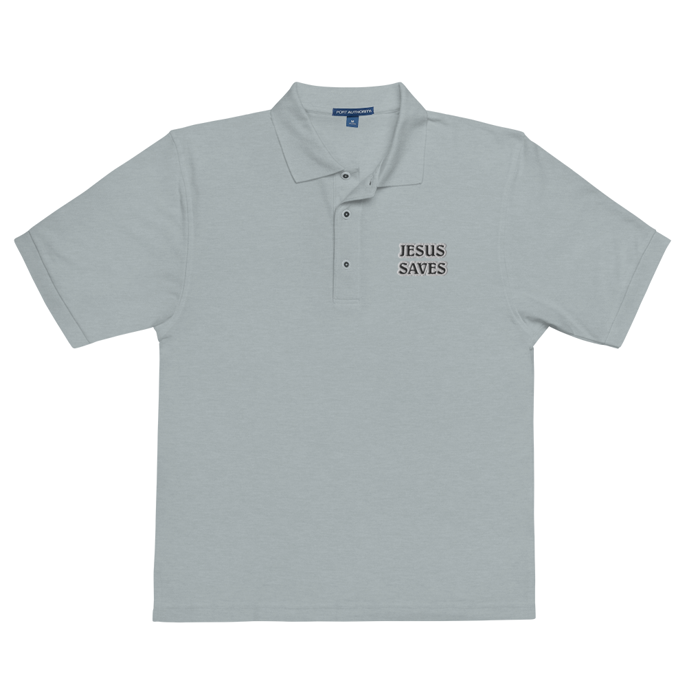Jesus Saves Men's Premium Polo