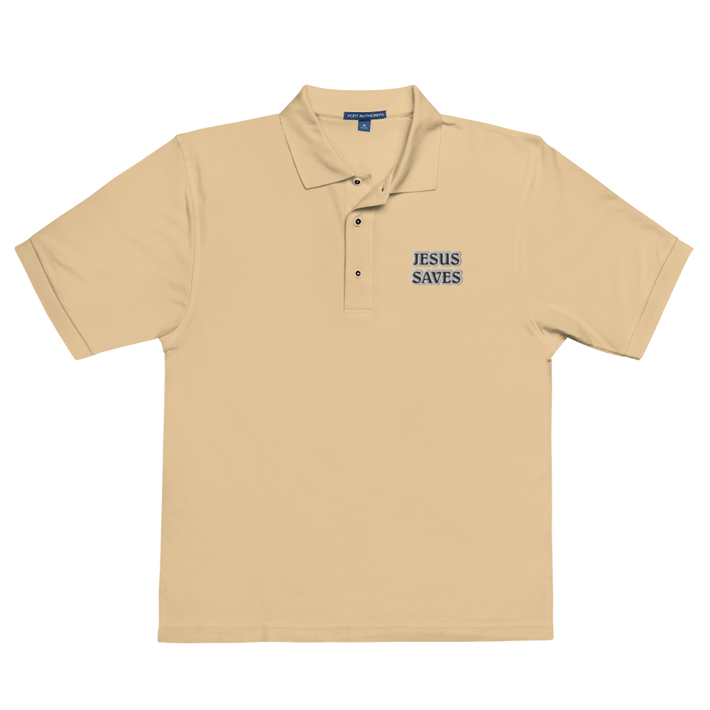 Jesus Saves Men's Premium Polo