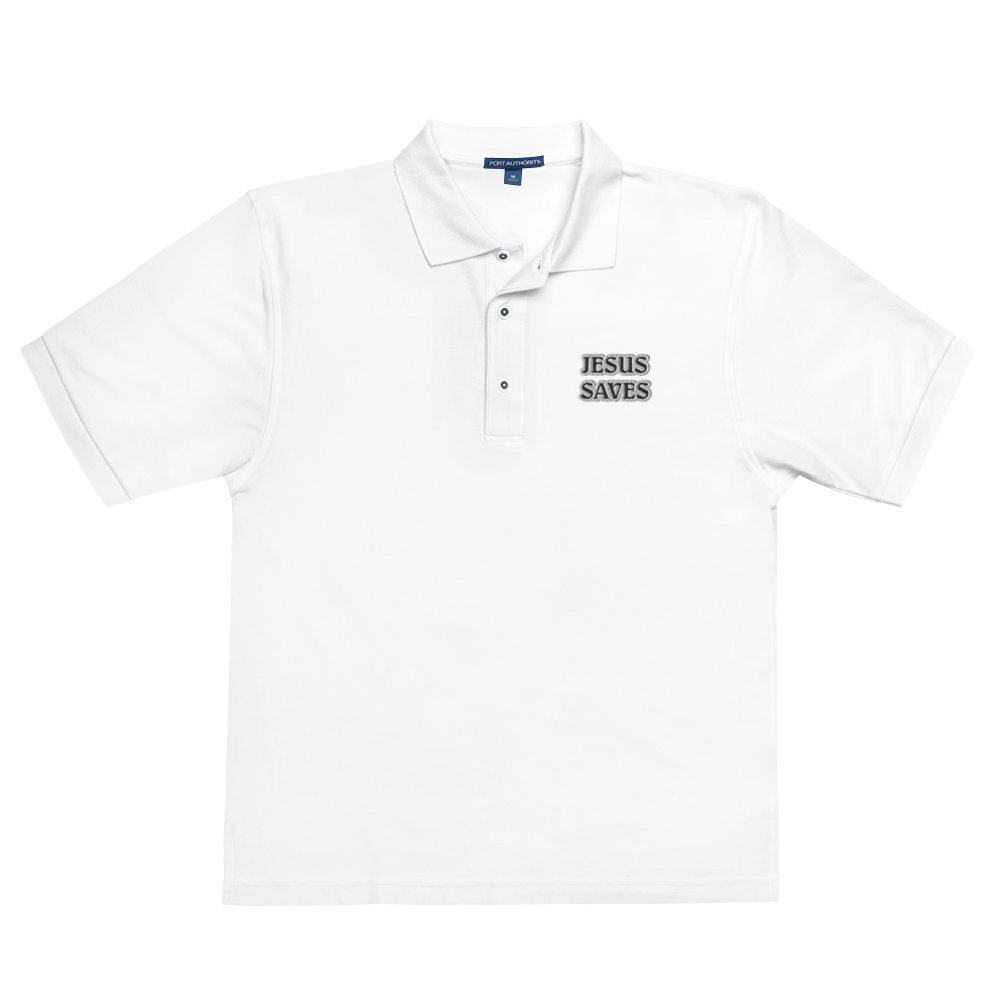 Jesus Saves Men's Premium Polo