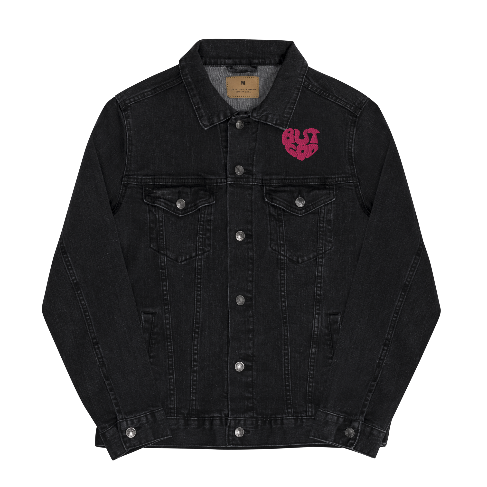 But God Unisex denim jacket
