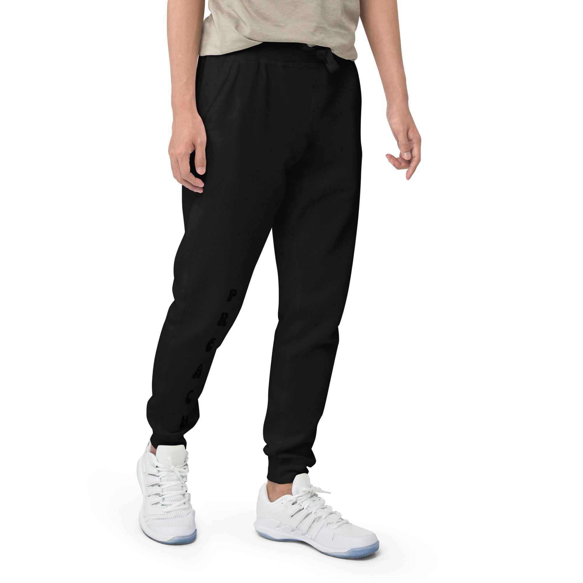 Preach Black Unisex fleece sweatpants
