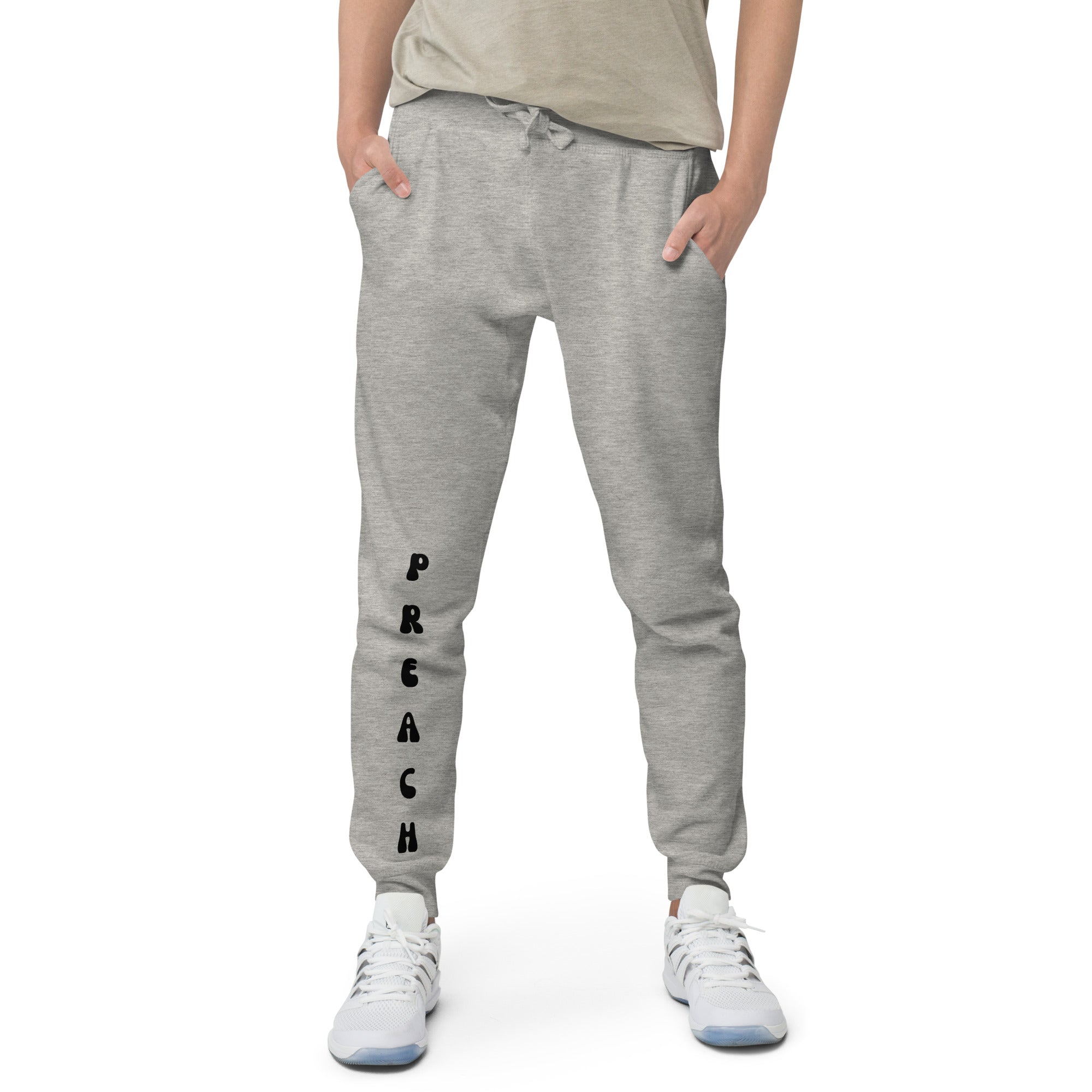 Preach Black Unisex fleece sweatpants