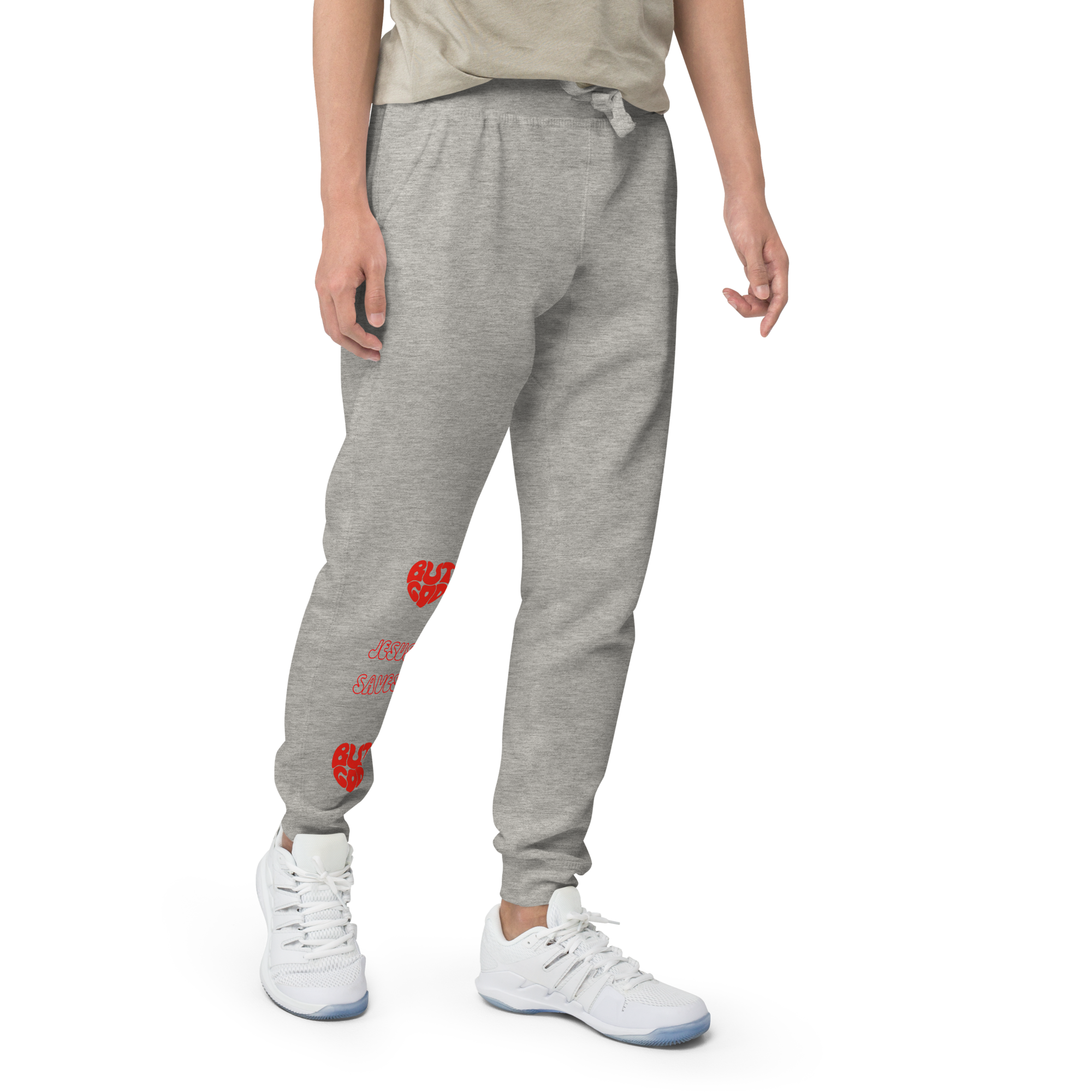 But God/Jesus Saves Unisex fleece sweatpants