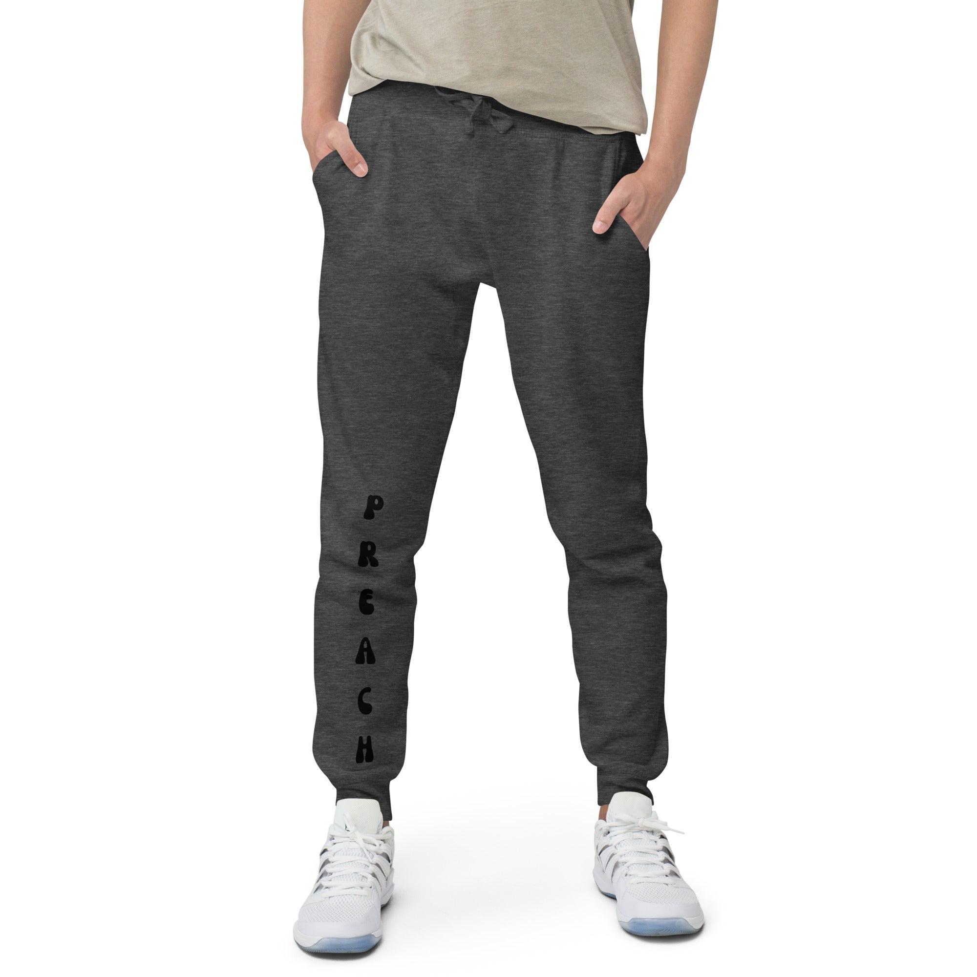 Preach Black Unisex fleece sweatpants