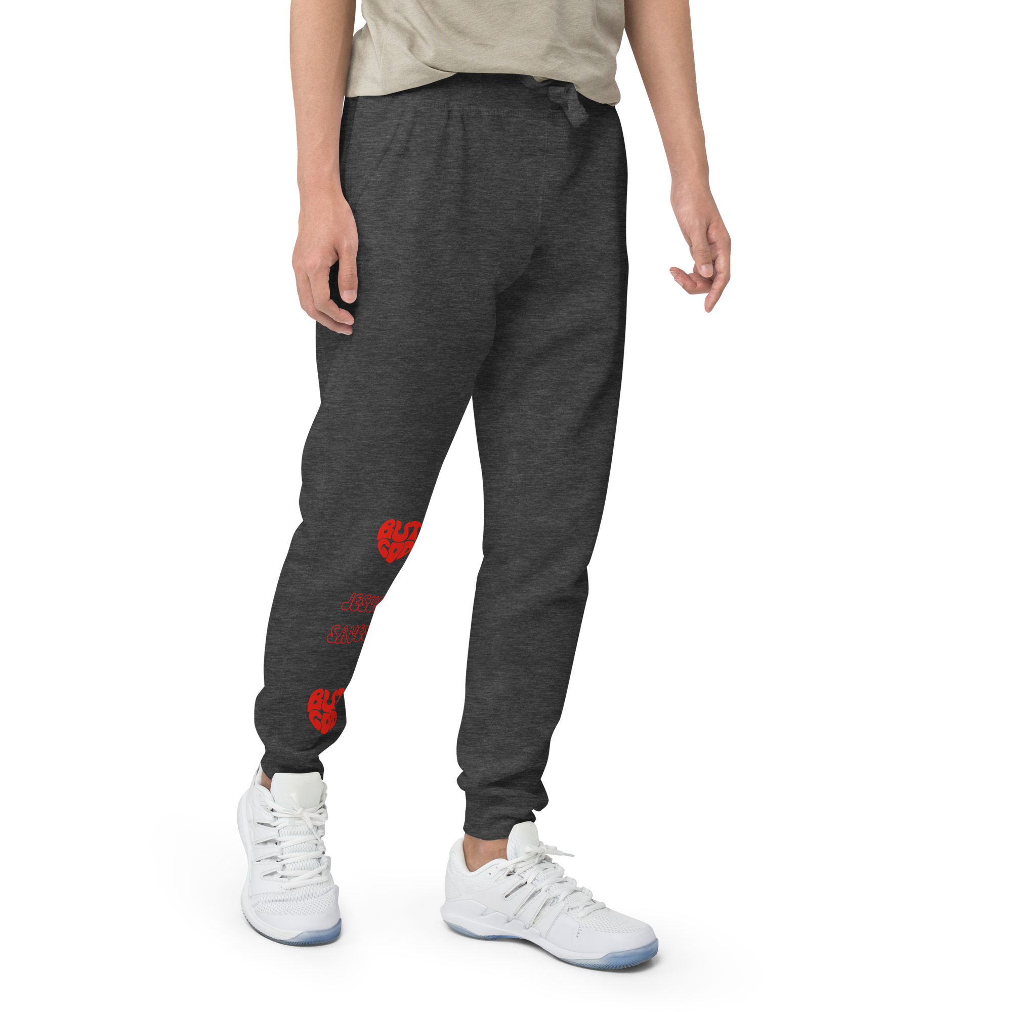 But God/Jesus Saves Unisex fleece sweatpants