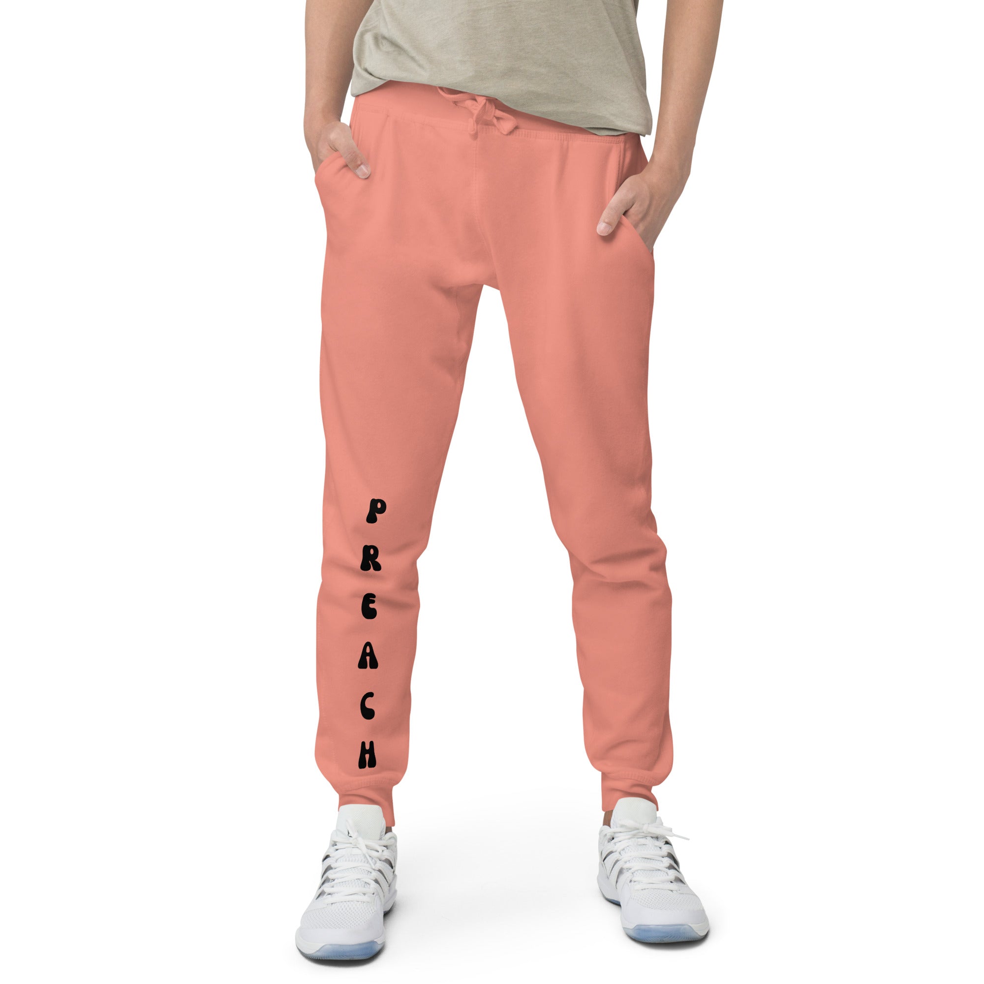 Preach Black Unisex fleece sweatpants