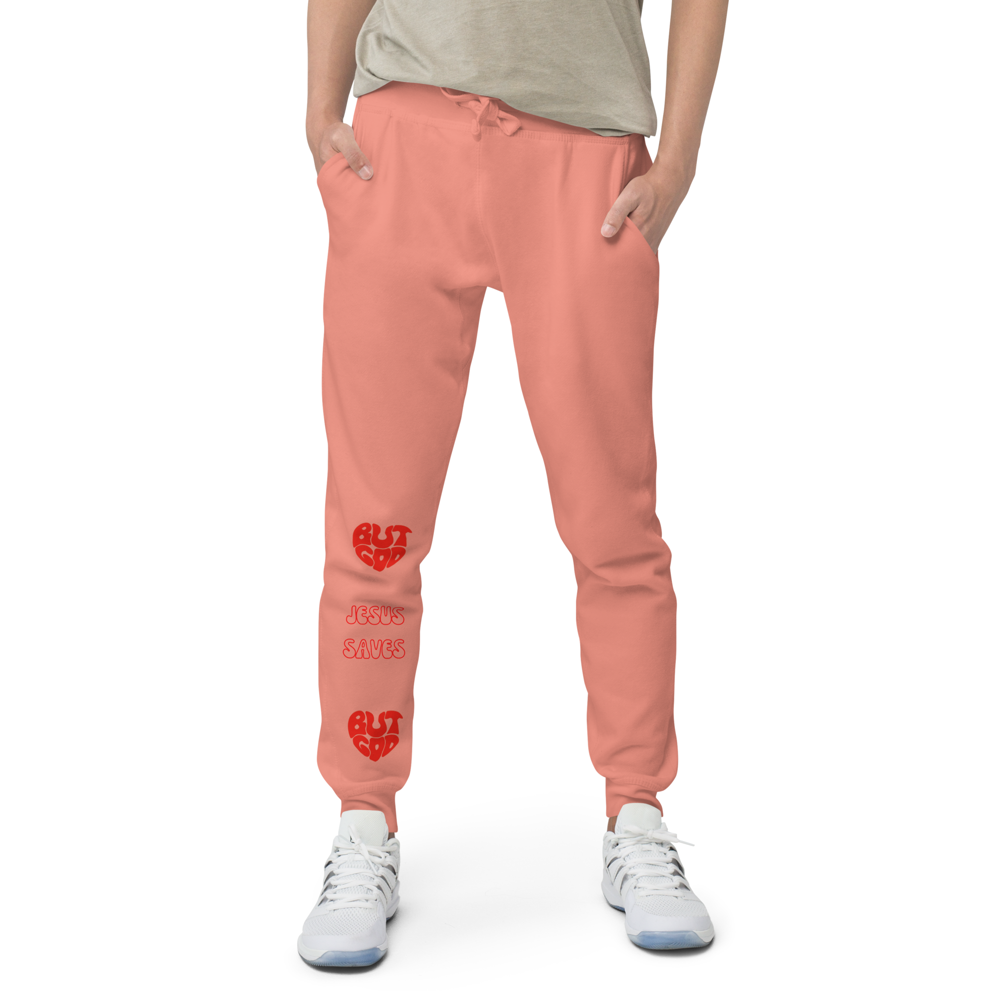 But God/Jesus Saves Unisex fleece sweatpants