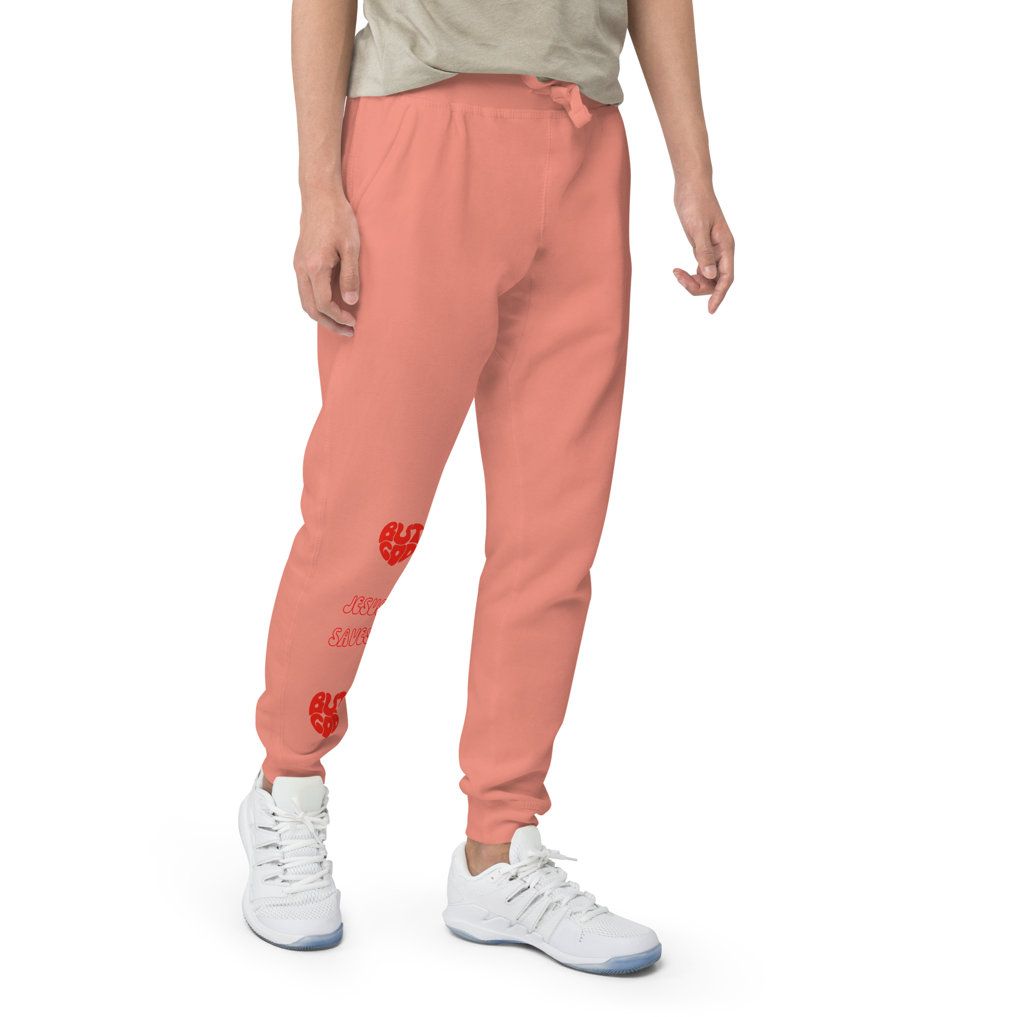 But God/Jesus Saves Unisex fleece sweatpants
