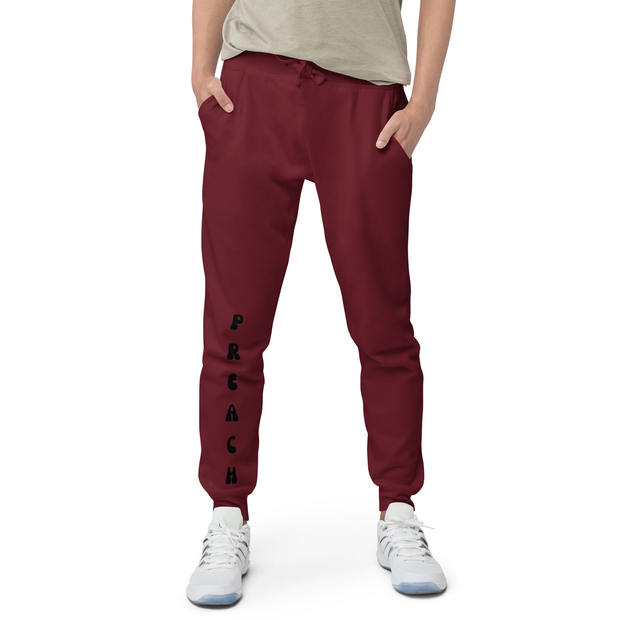 Preach Black Unisex fleece sweatpants