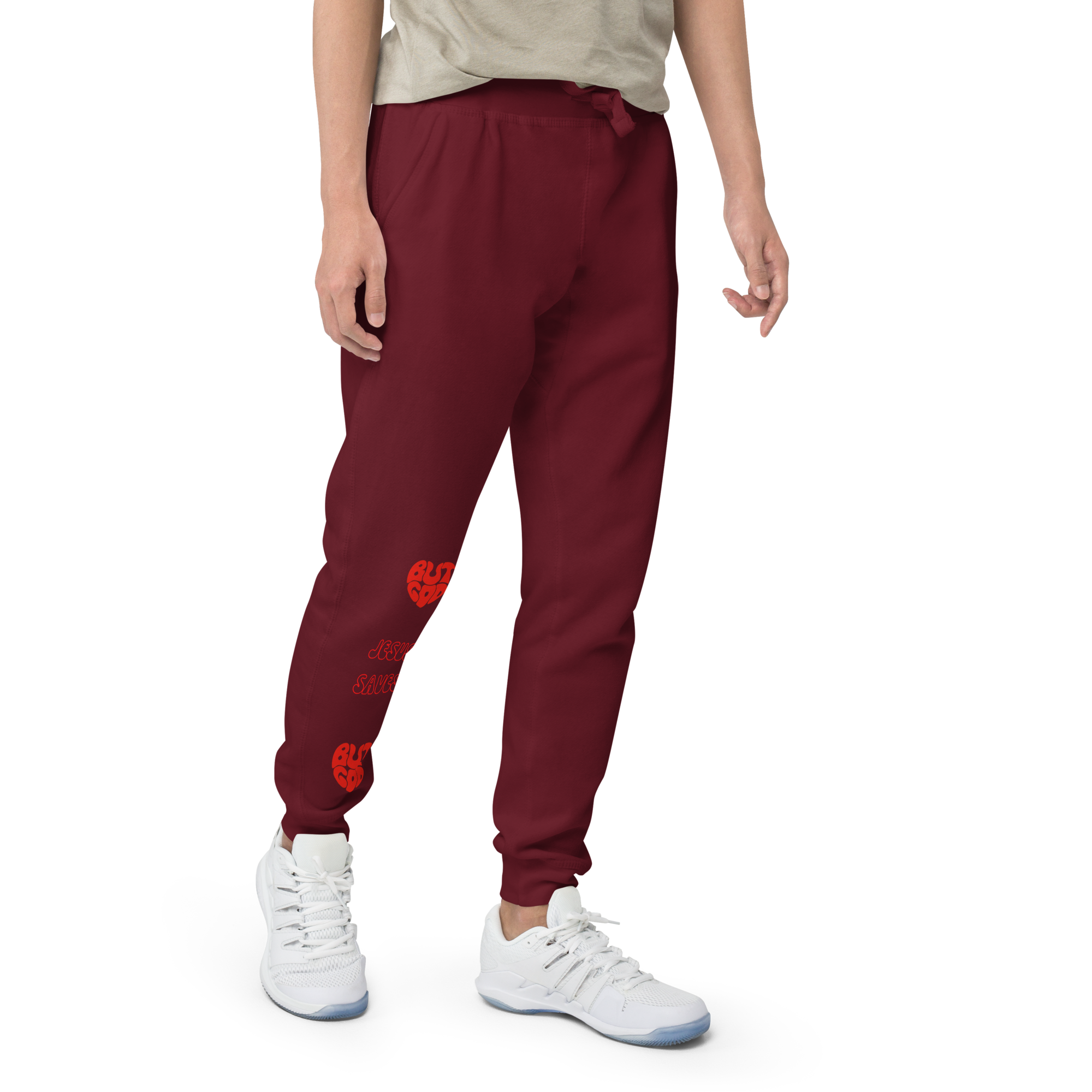 But God/Jesus Saves Unisex fleece sweatpants