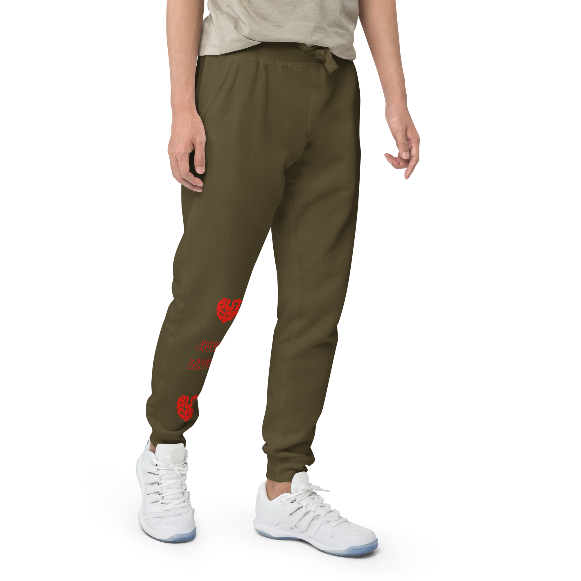 But God/Jesus Saves Unisex fleece sweatpants