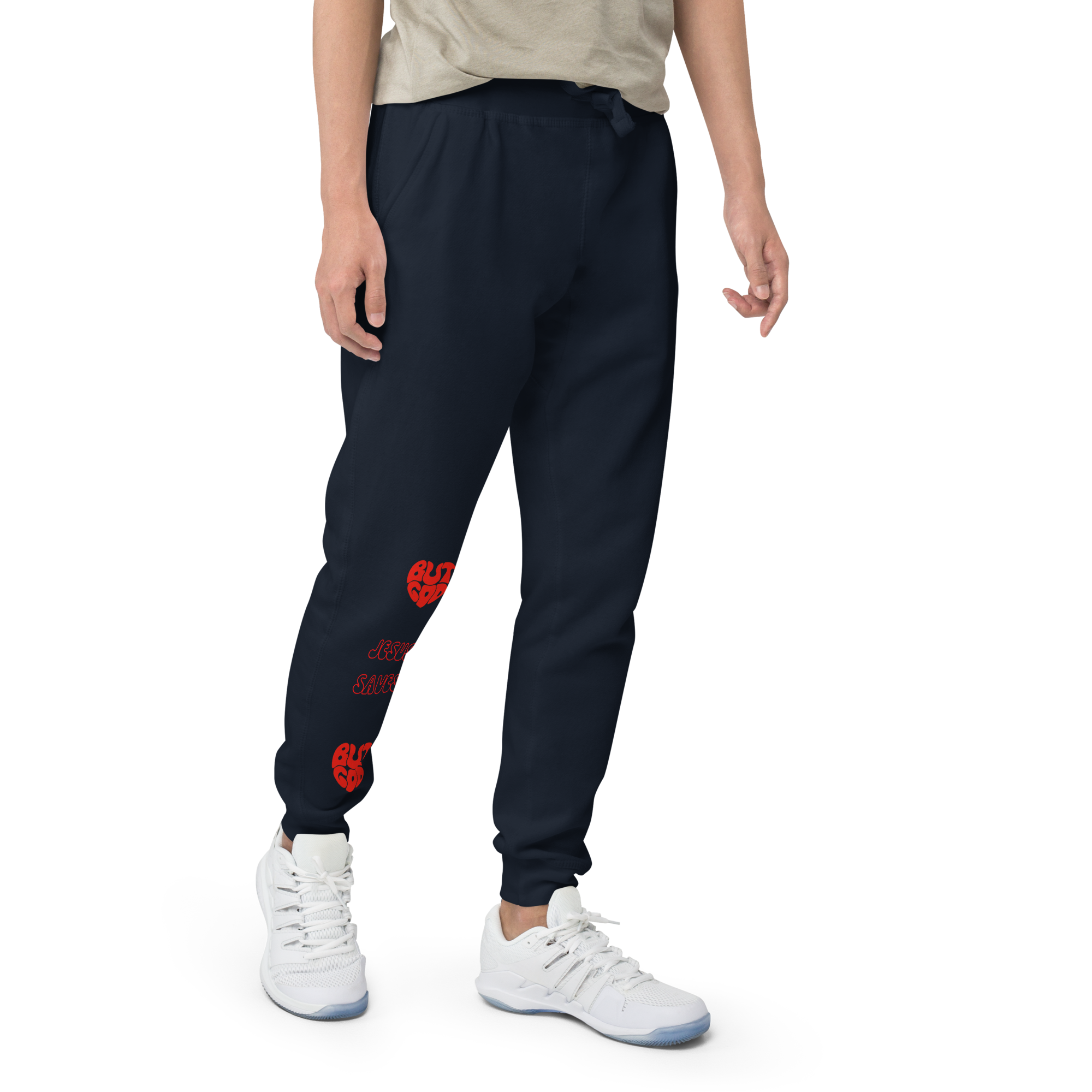 But God/Jesus Saves Unisex fleece sweatpants