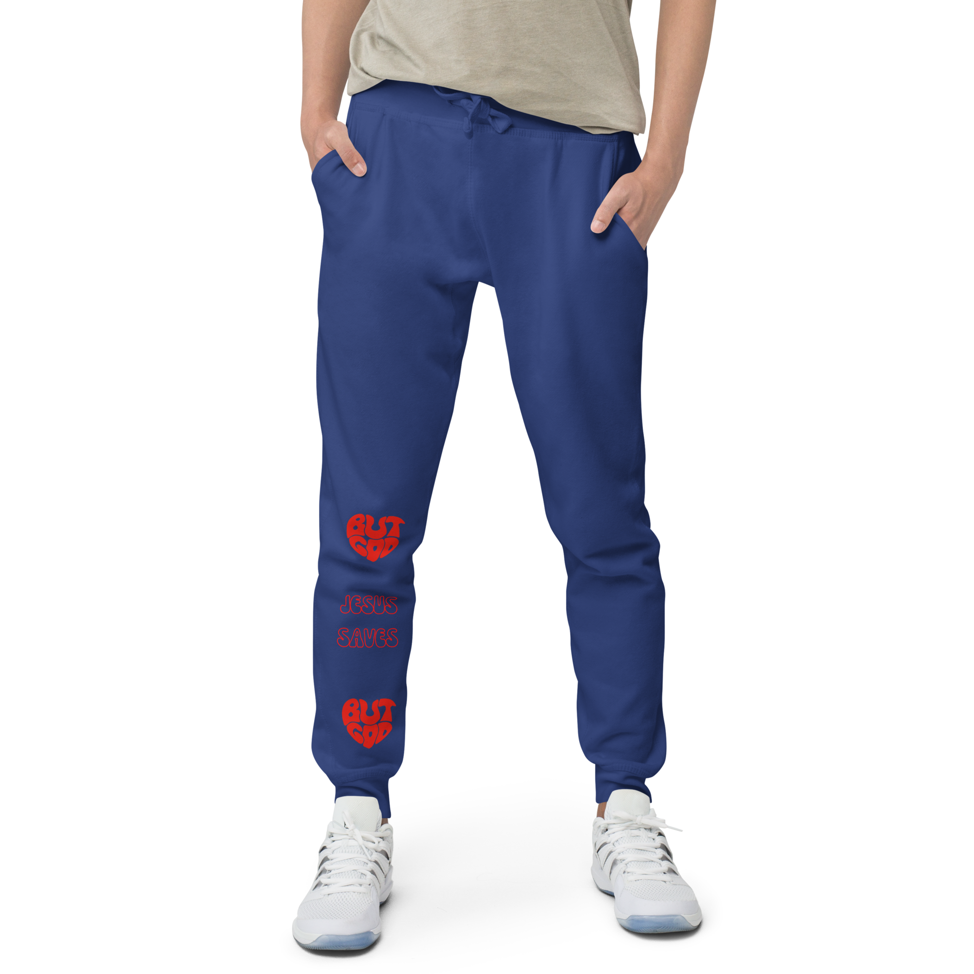 But God/Jesus Saves Unisex fleece sweatpants