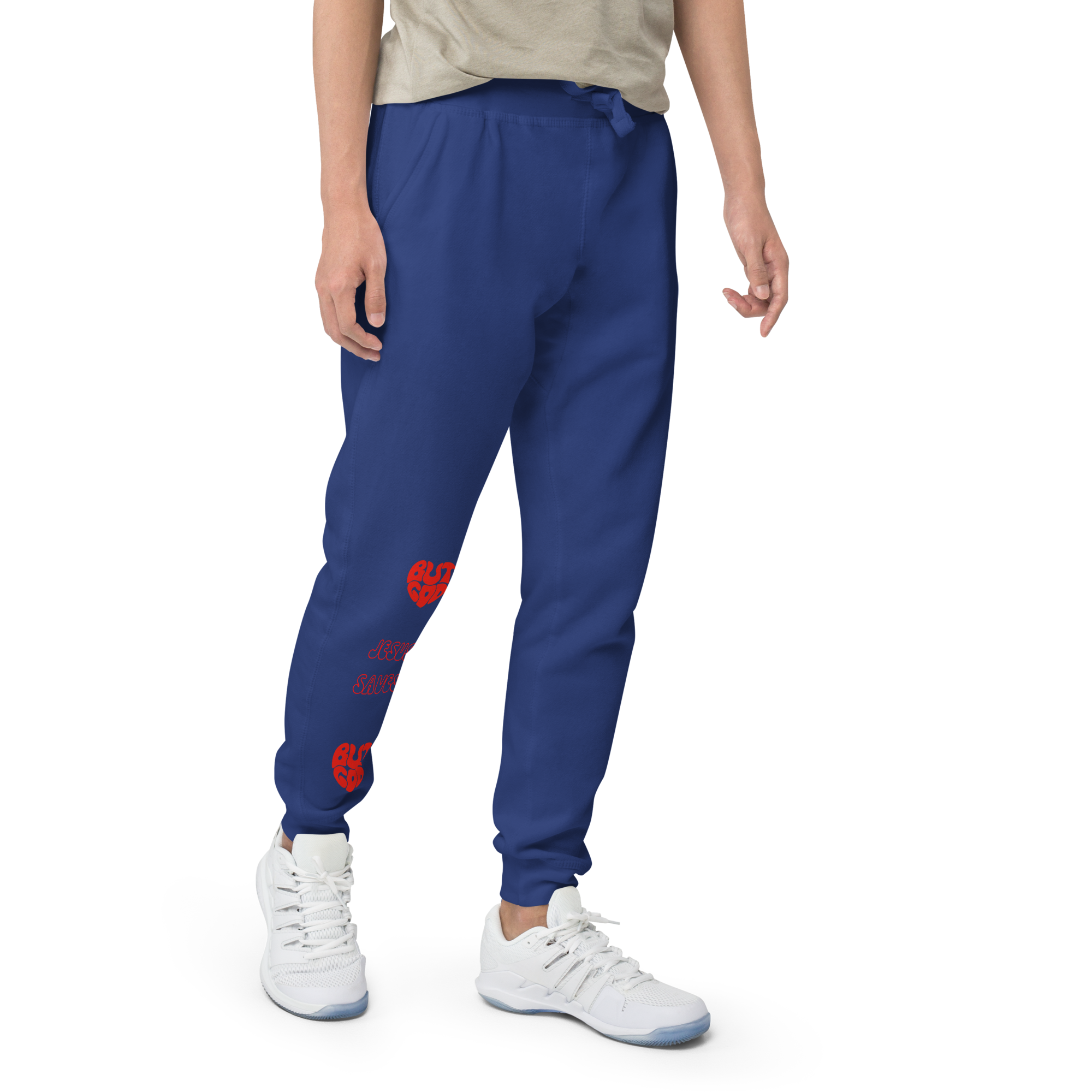 But God/Jesus Saves Unisex fleece sweatpants