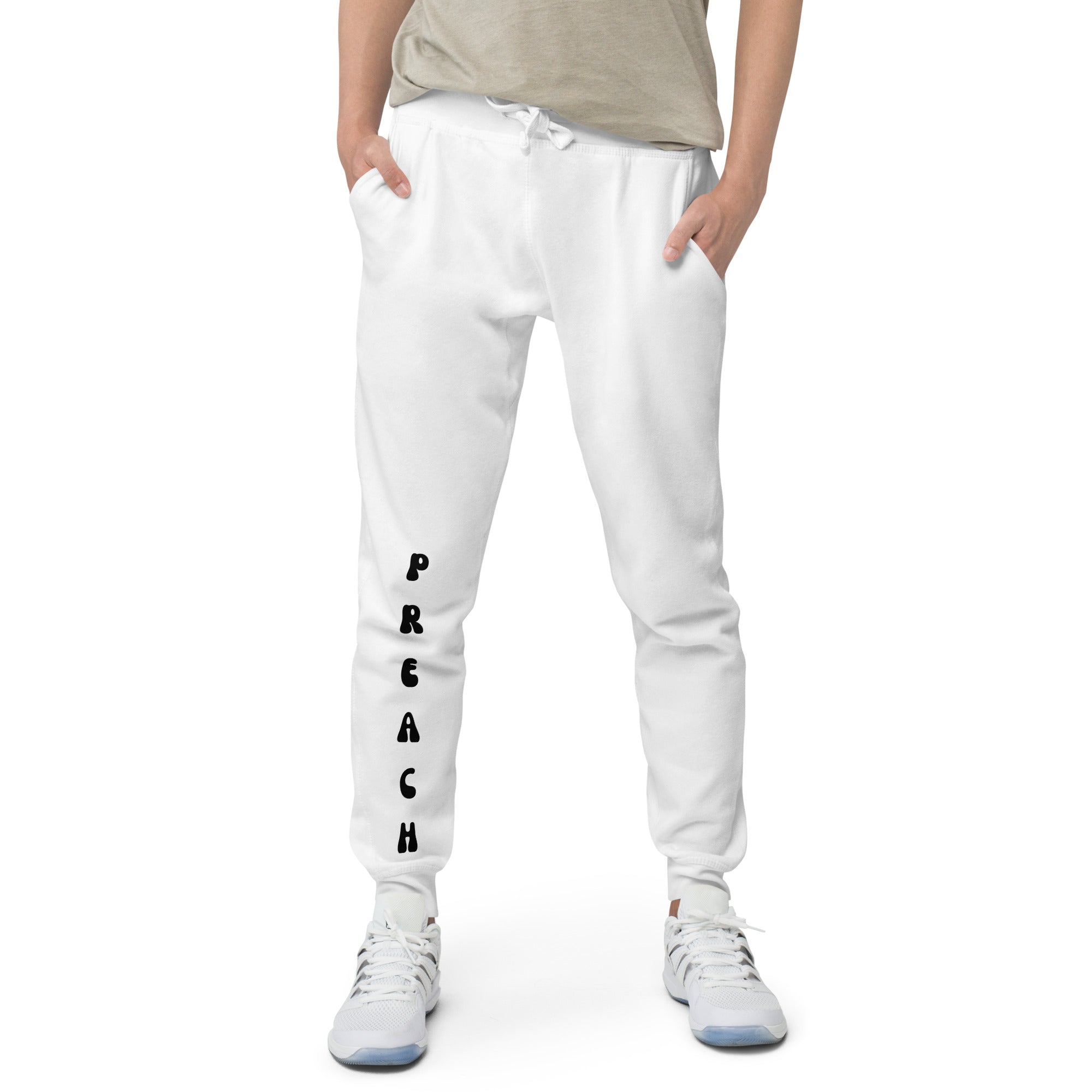 Preach Black Unisex fleece sweatpants