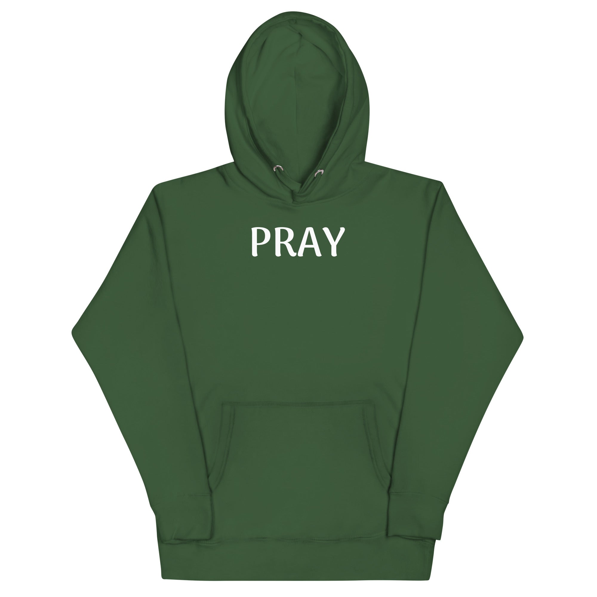 PRAY White Unisex Hoodie