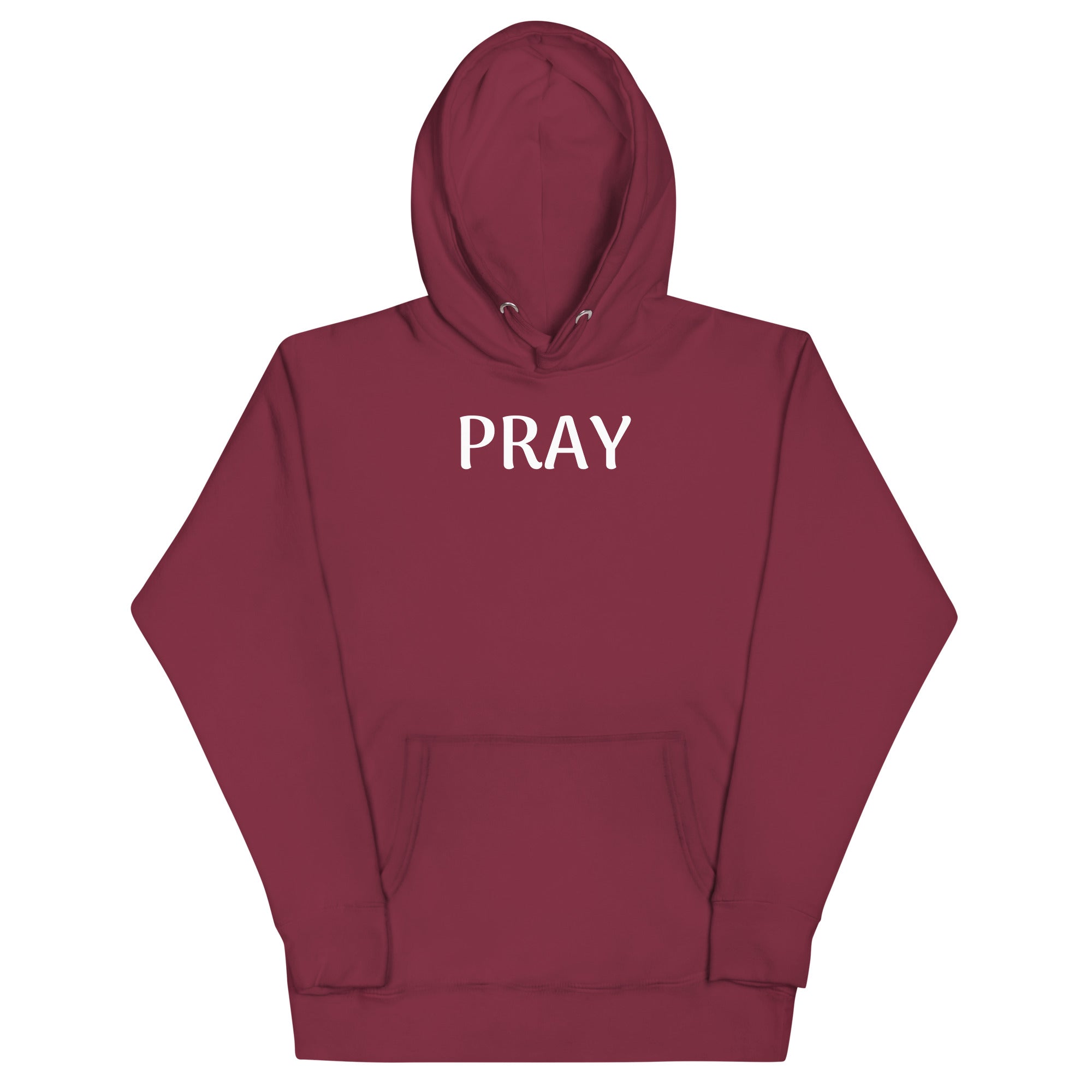 PRAY White Unisex Hoodie