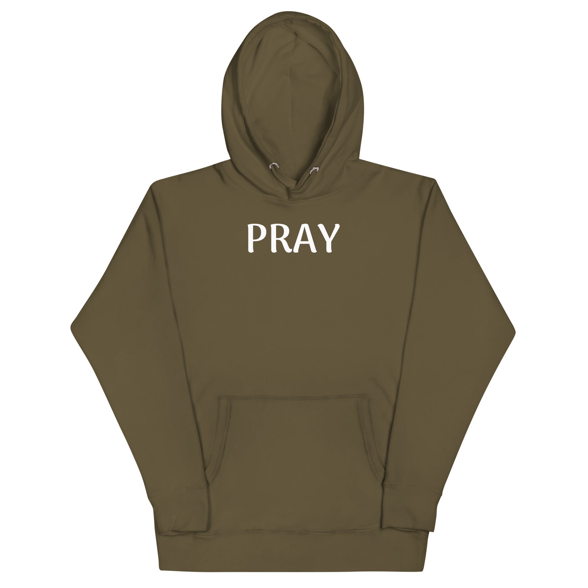 PRAY White Unisex Hoodie