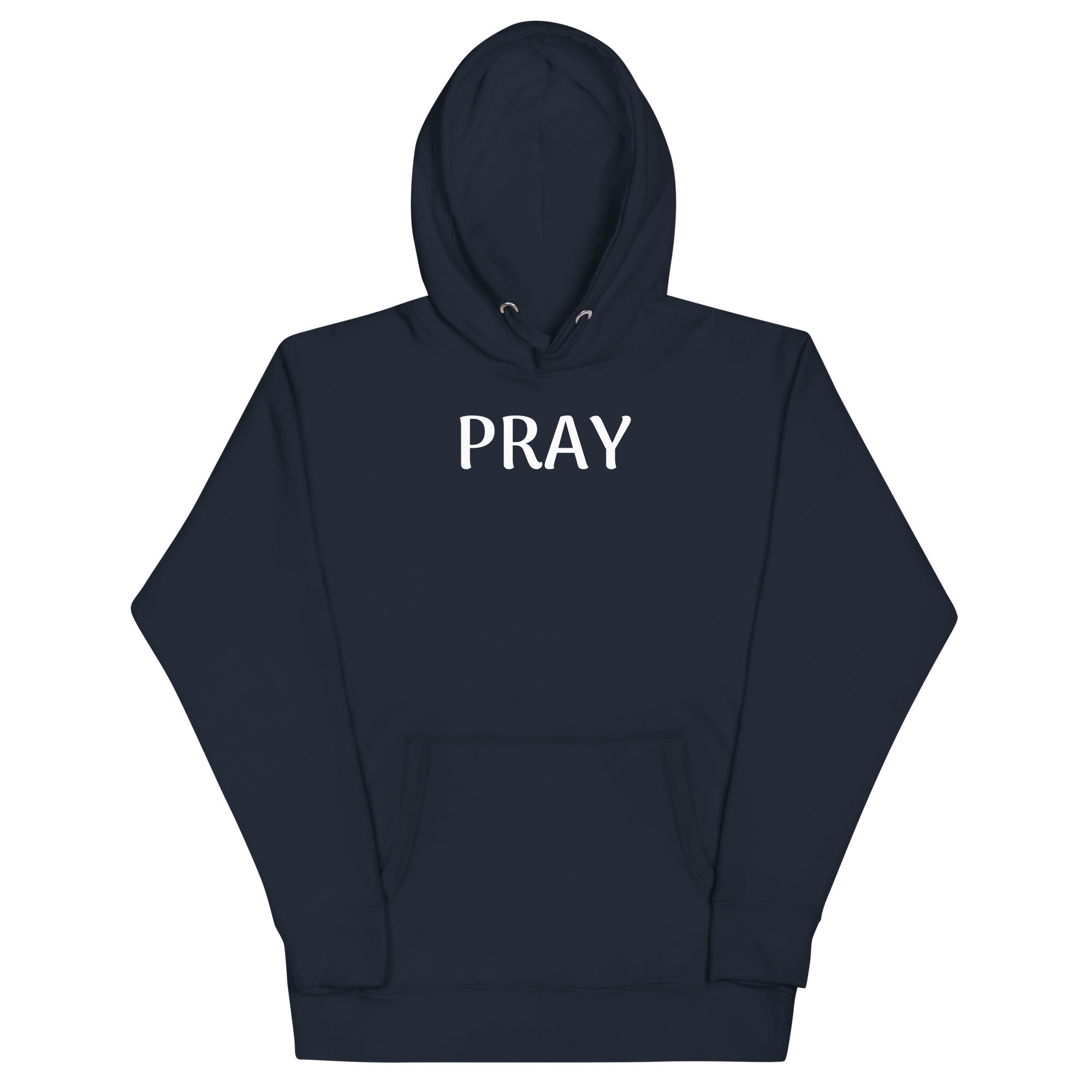 PRAY White Unisex Hoodie