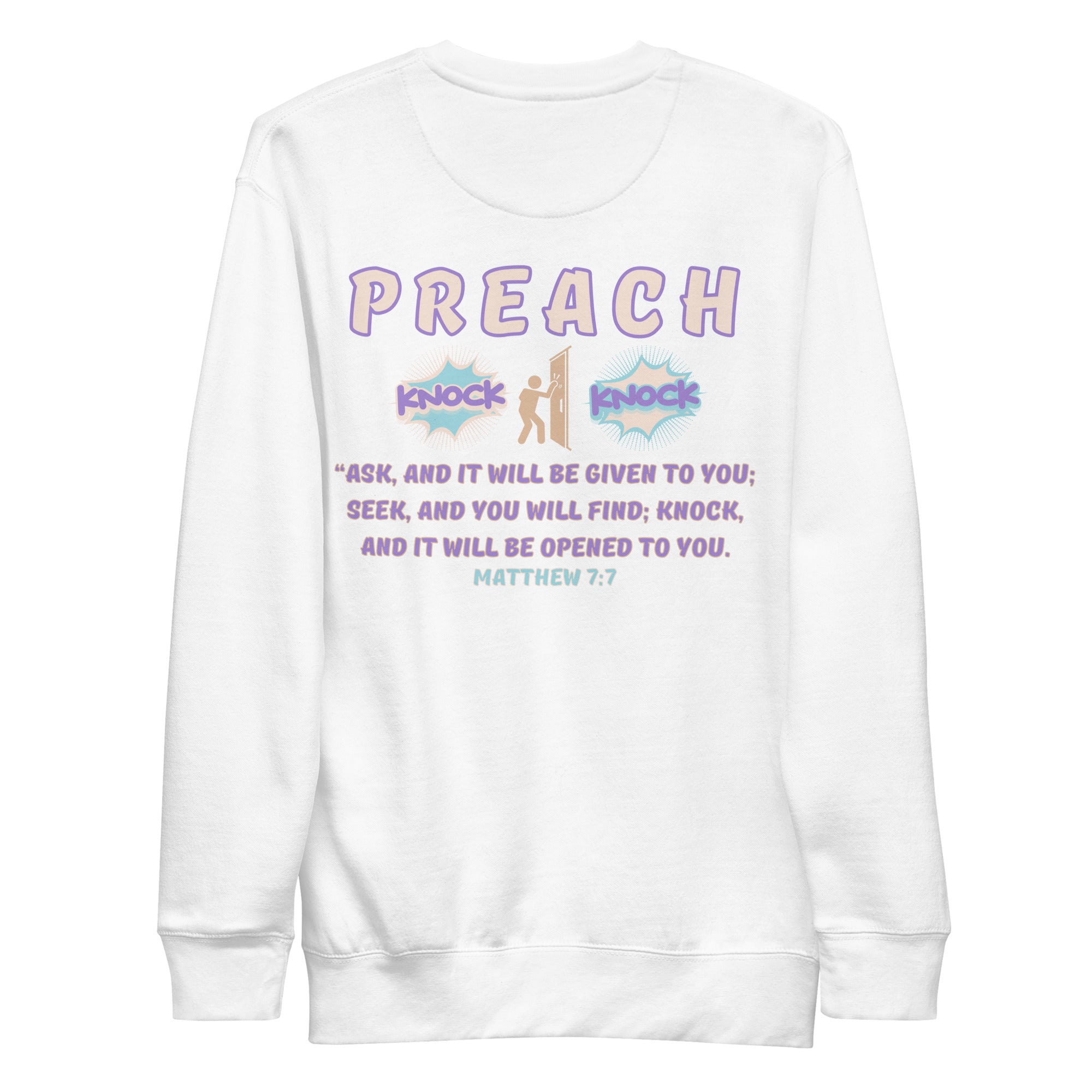 Jesus Saves/Knock Knock Unisex Premium Sweatshirt