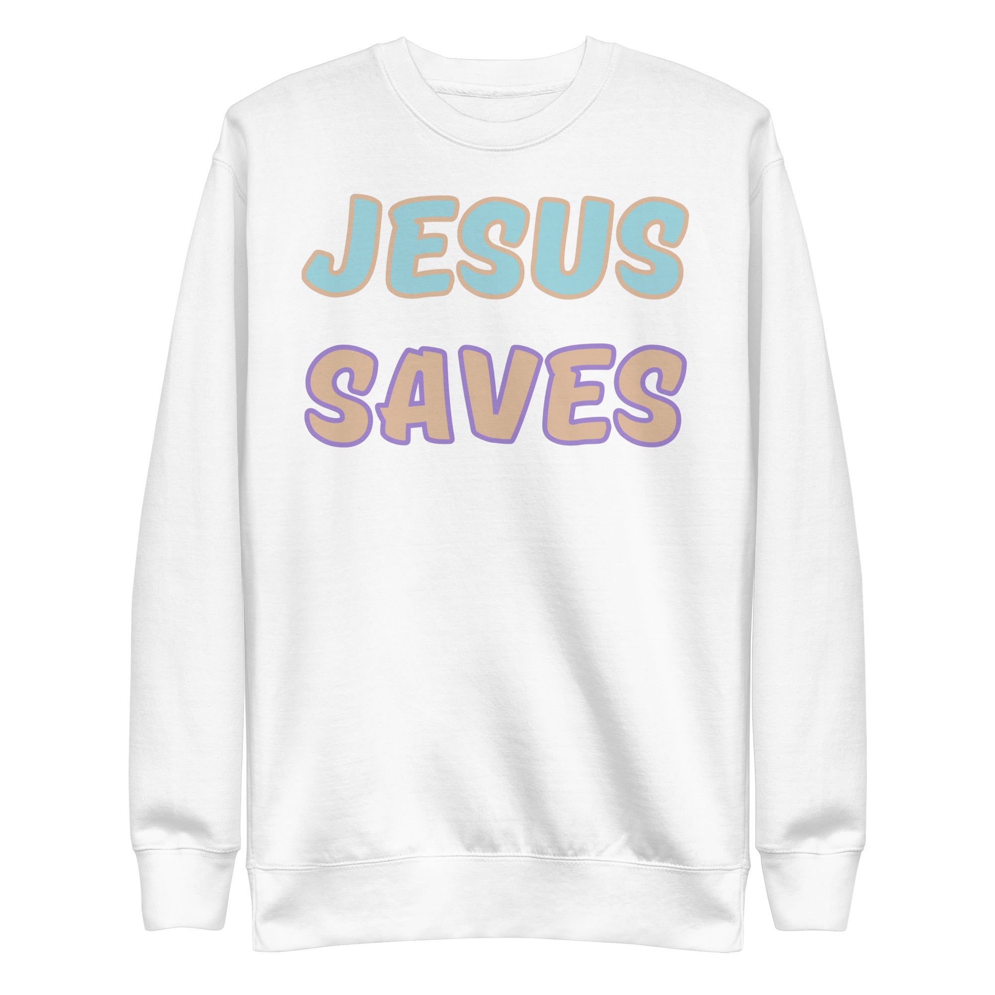 Jesus Saves/Knock Knock Unisex Premium Sweatshirt