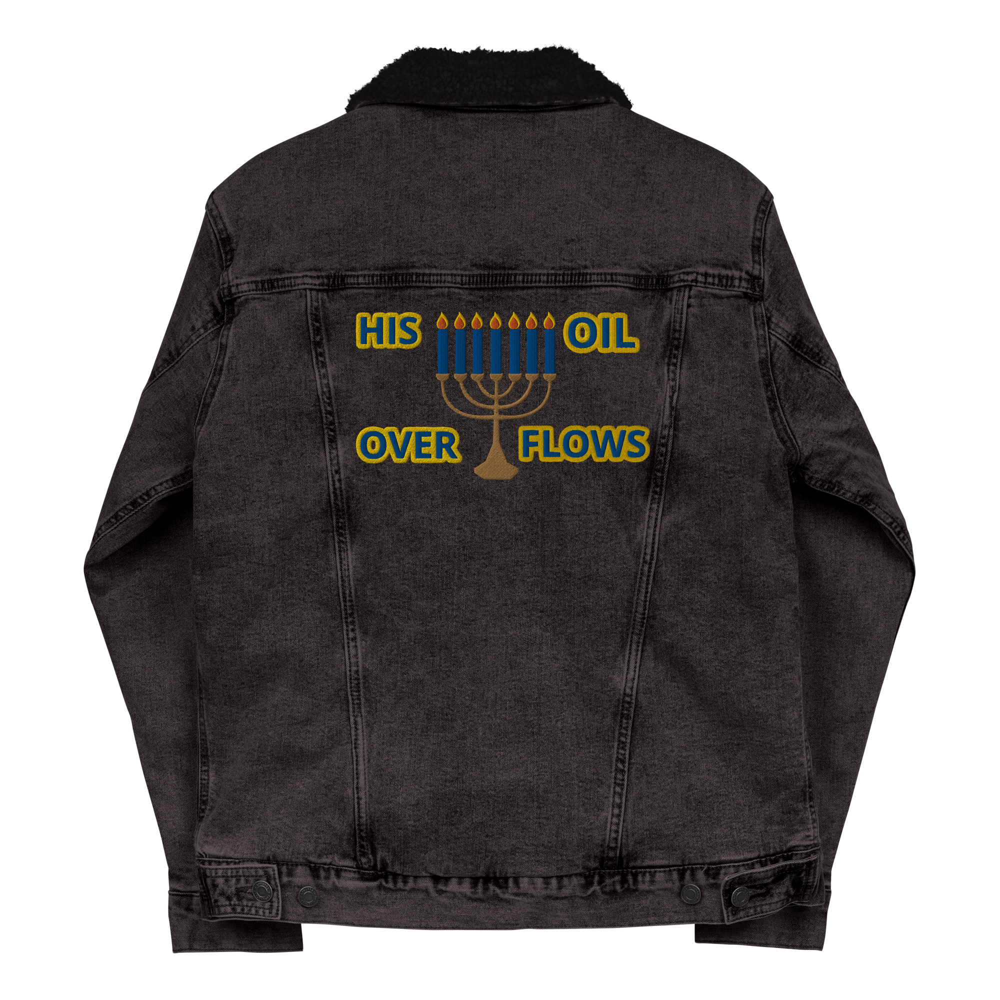His Oil Unisex denim sherpa jacket