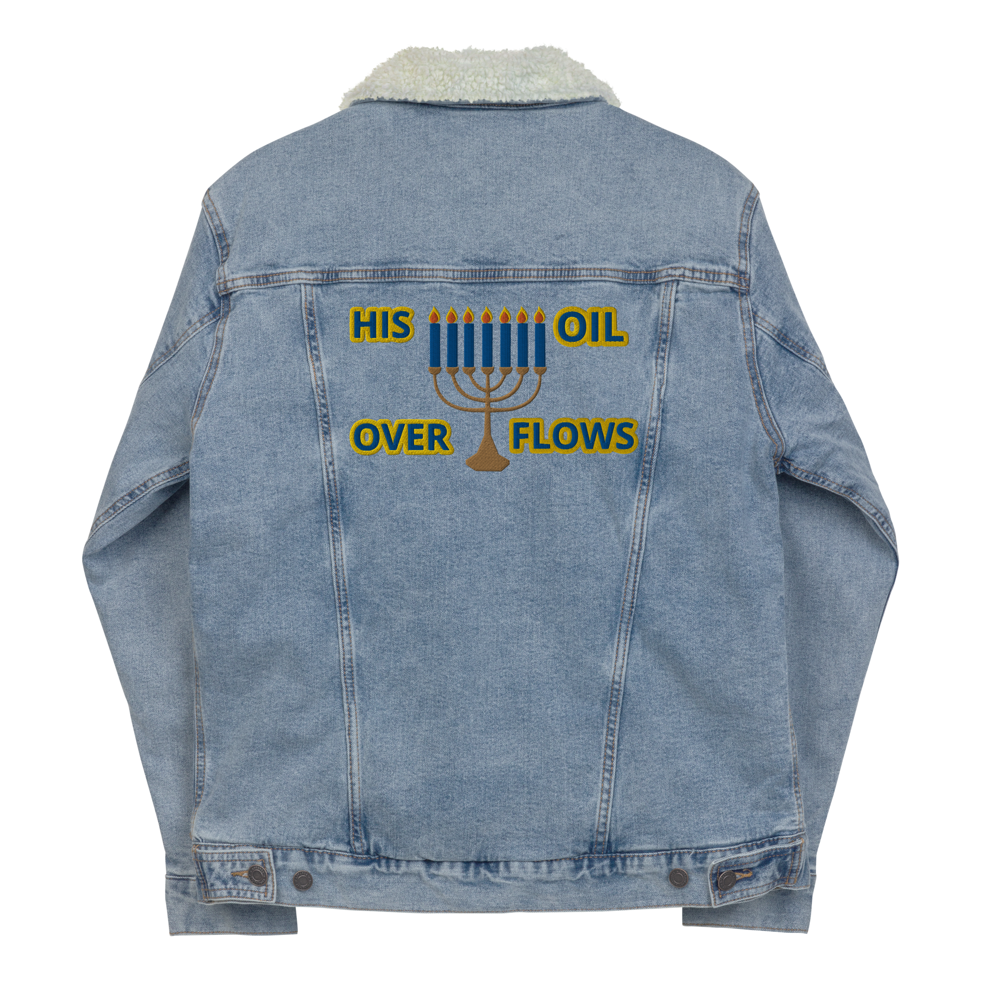His Oil Unisex denim sherpa jacket