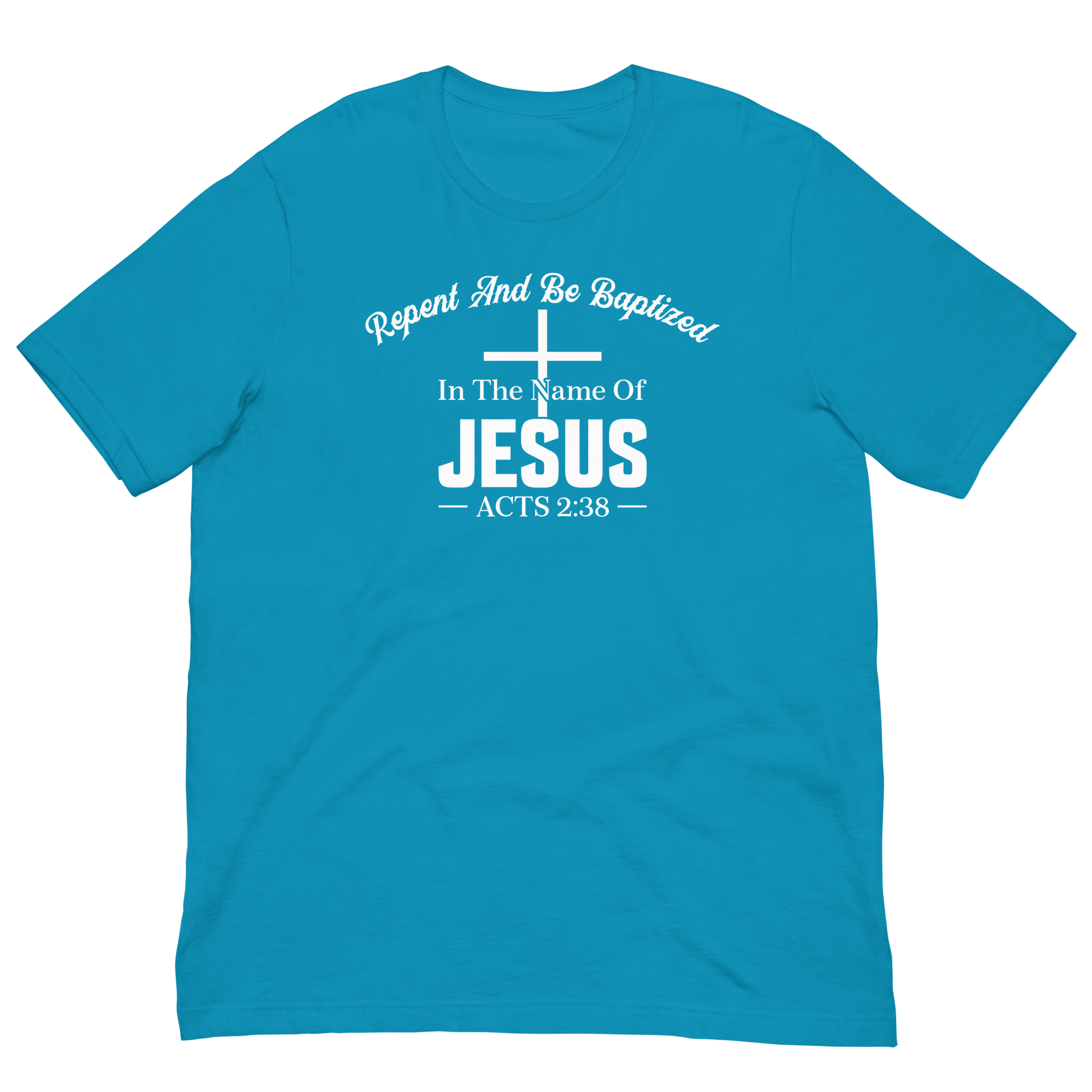 Acts 2:38 white Unisex t-shirt