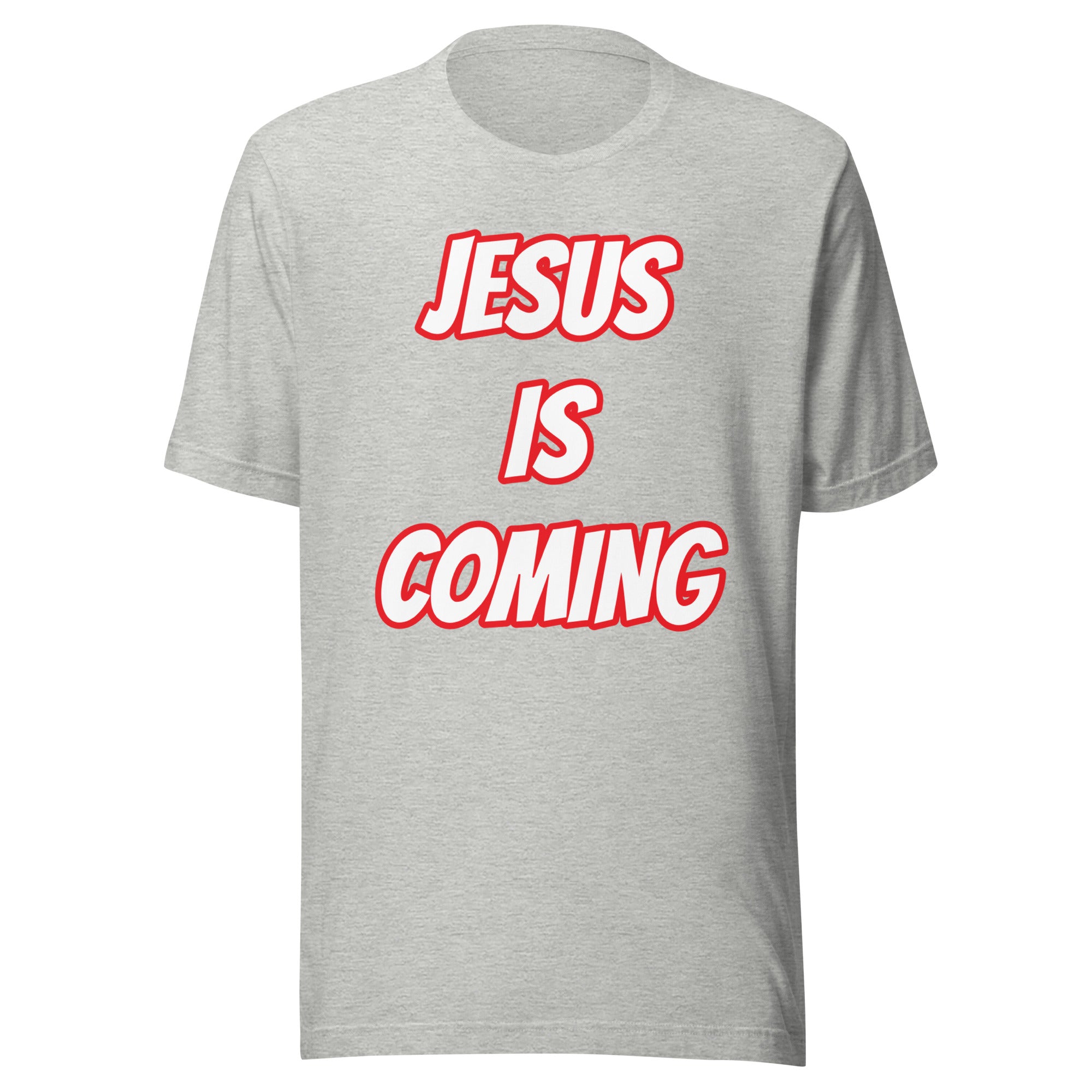 JESUS IS COMING BLACK/RED Unisex t-shirt