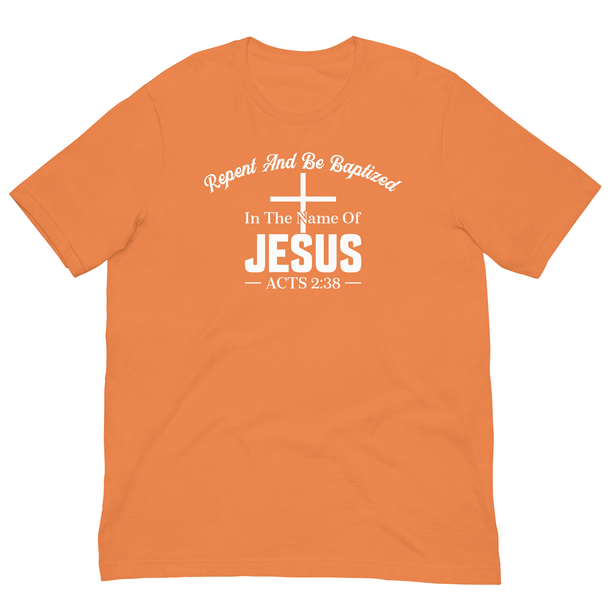 Acts 2:38 white Unisex t-shirt