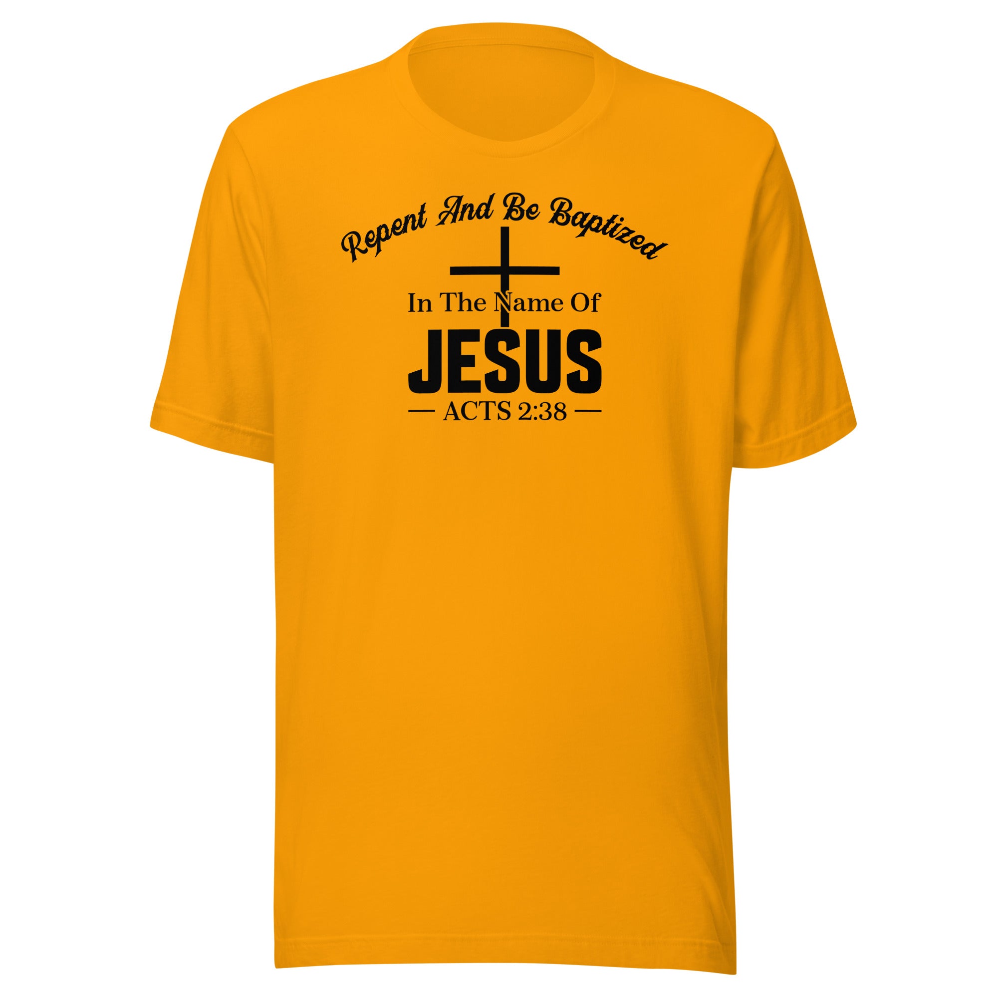 Acts 2:38 black Unisex t-shirt
