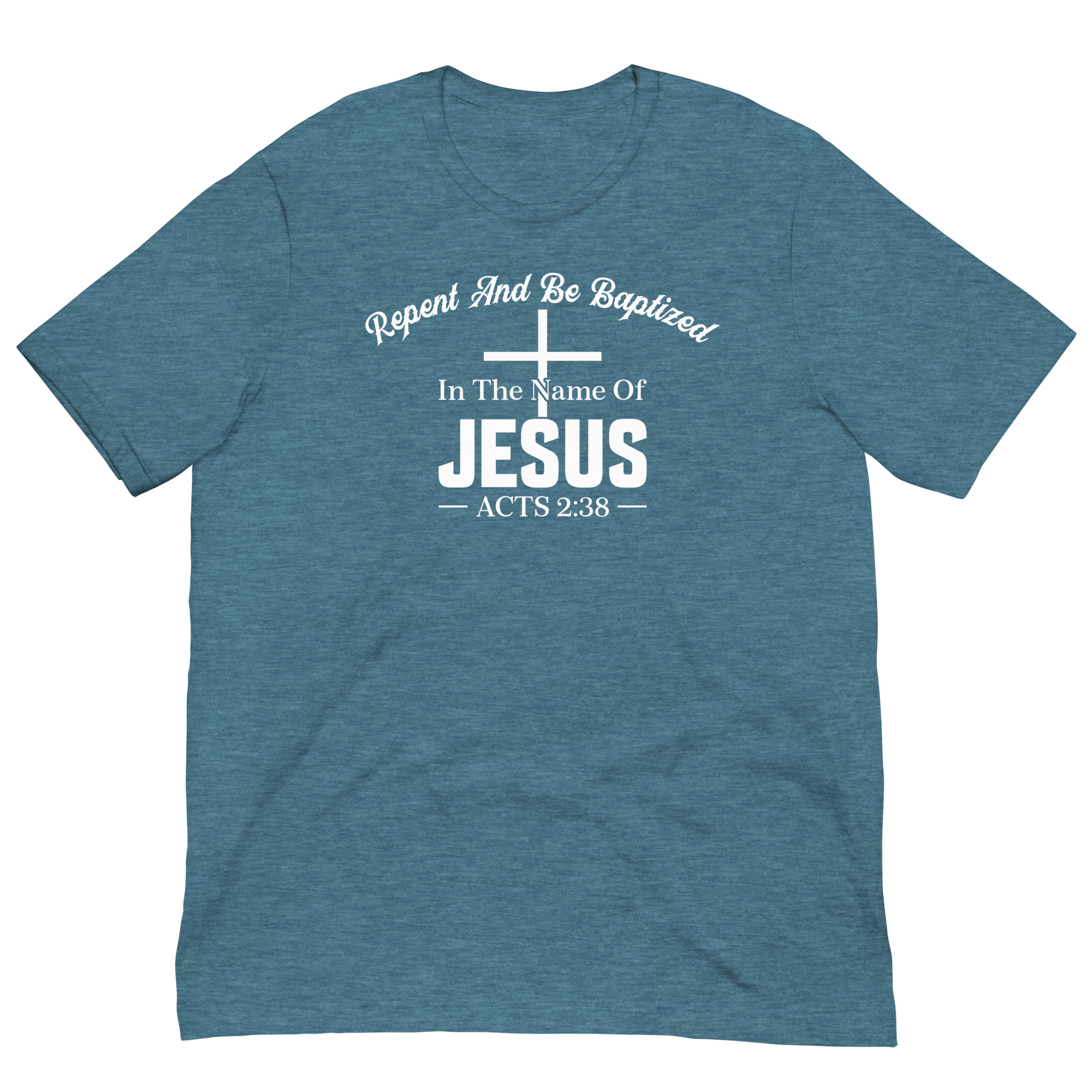 Acts 2:38 white Unisex t-shirt