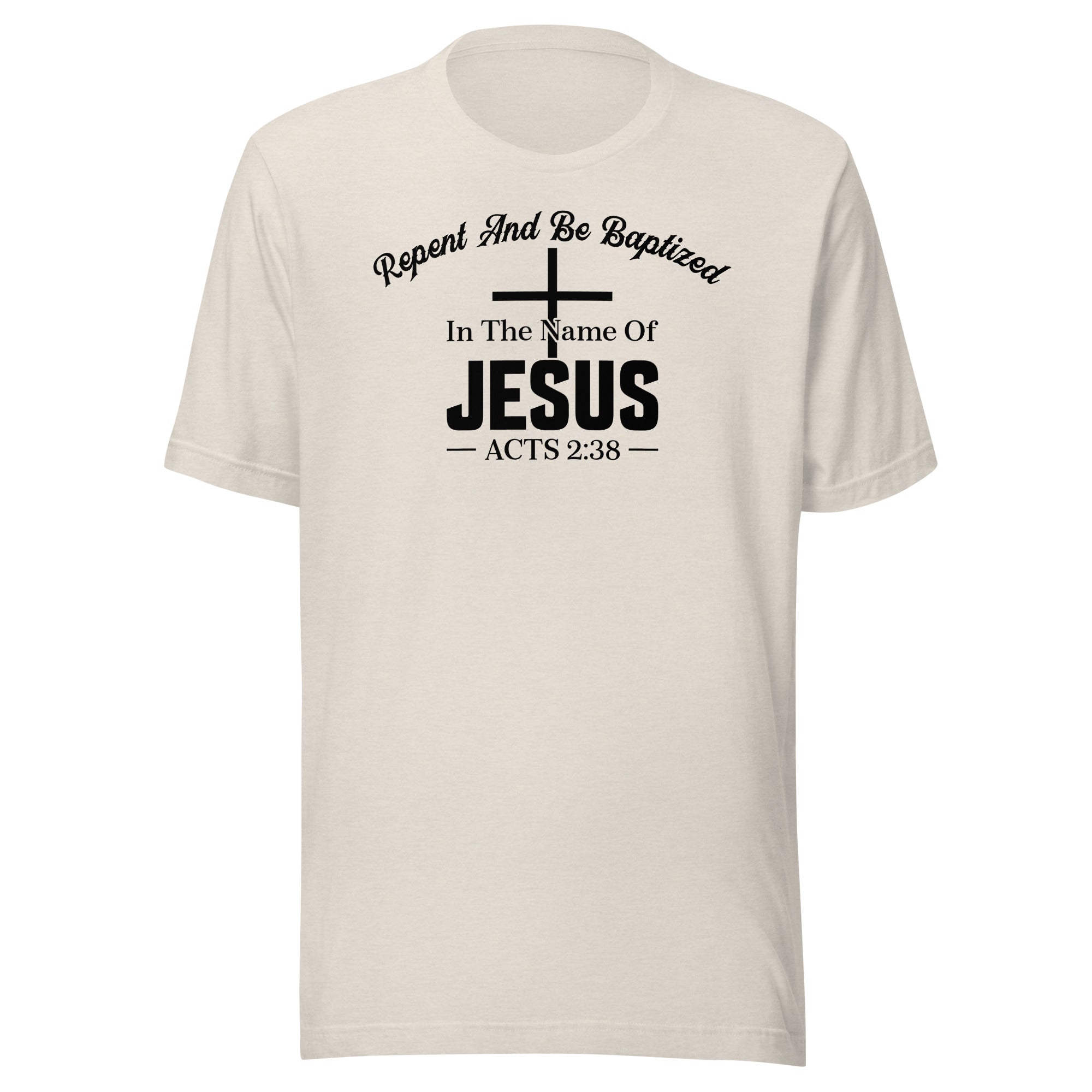 Acts 2:38 black Unisex t-shirt