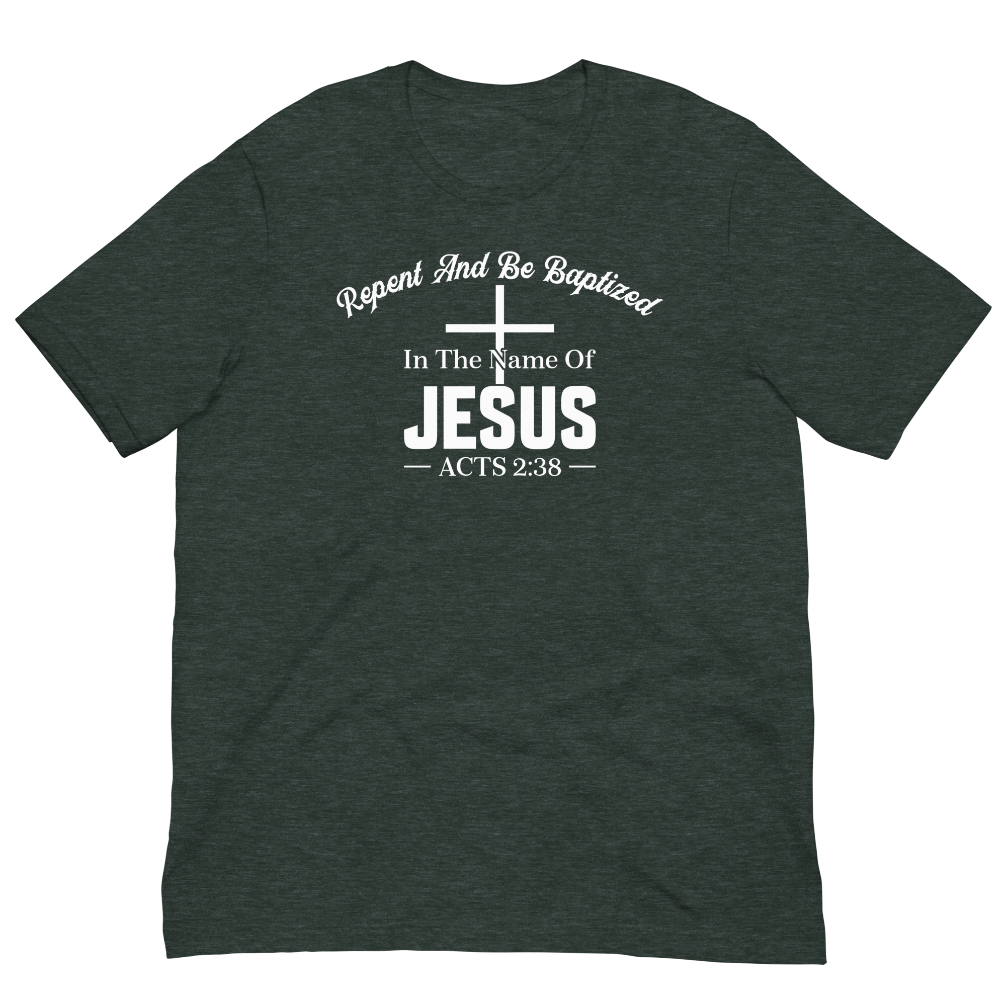 Acts 2:38 white Unisex t-shirt