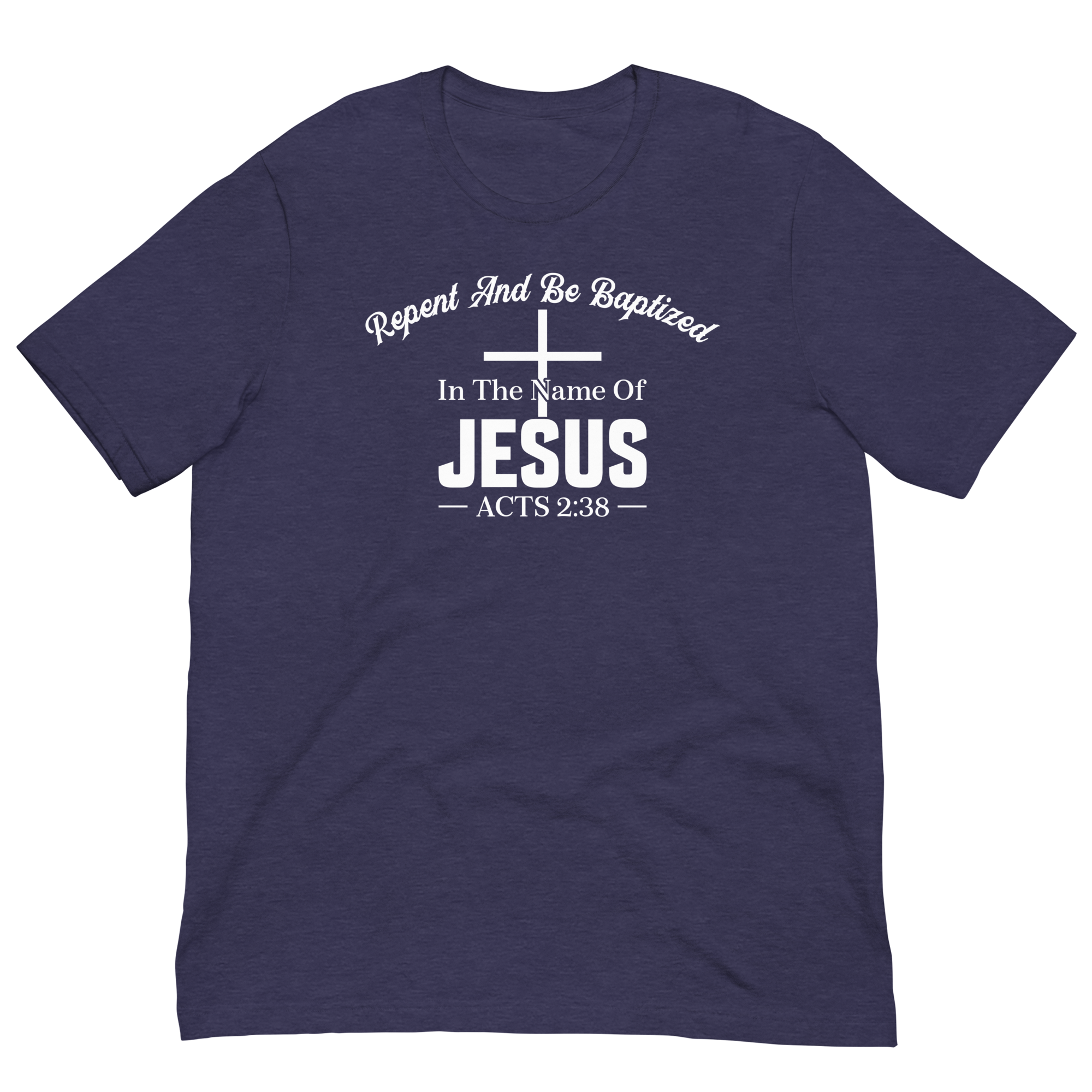 Acts 2:38 white Unisex t-shirt