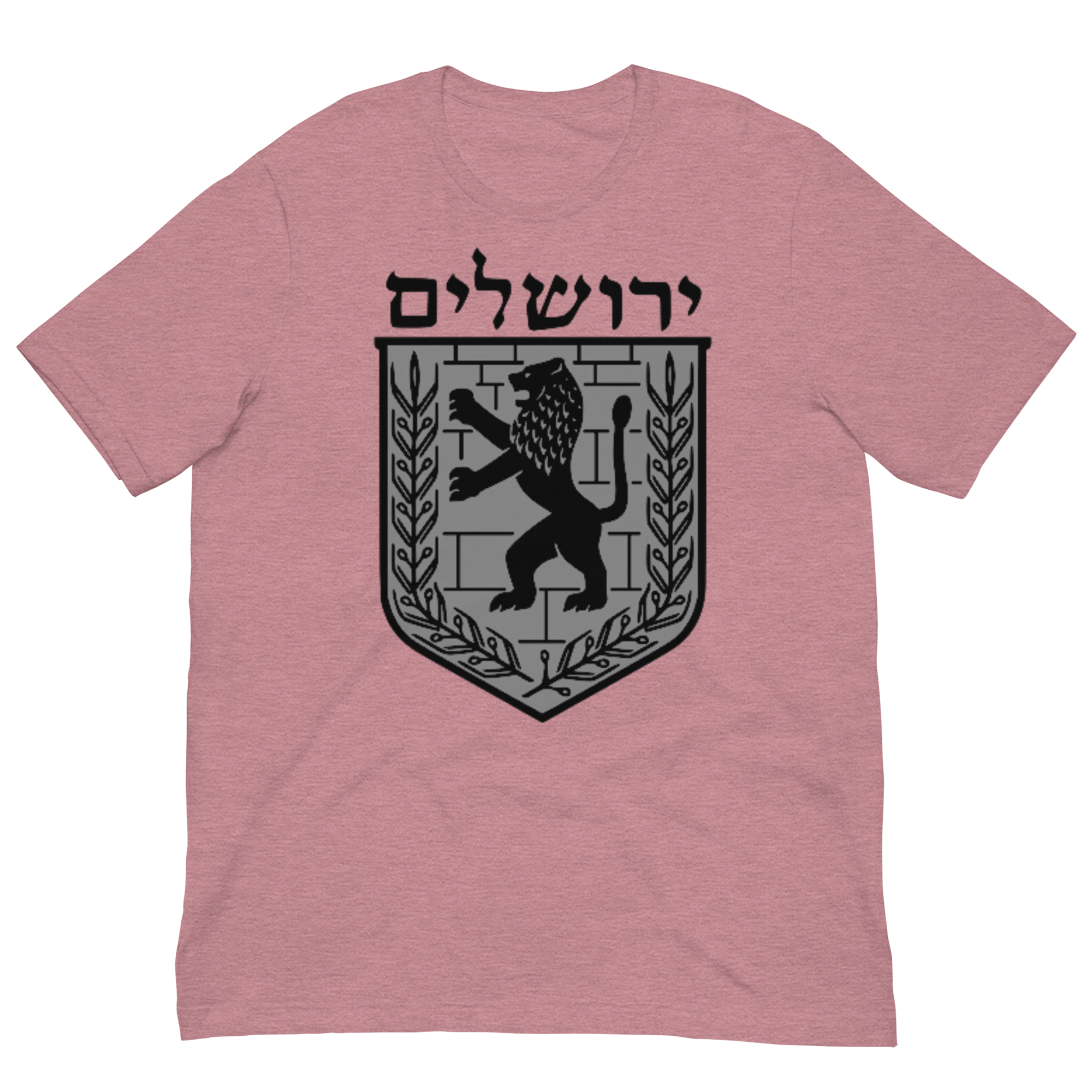 Jerusalem Hebrew Black/Grey Unisex t-shirt